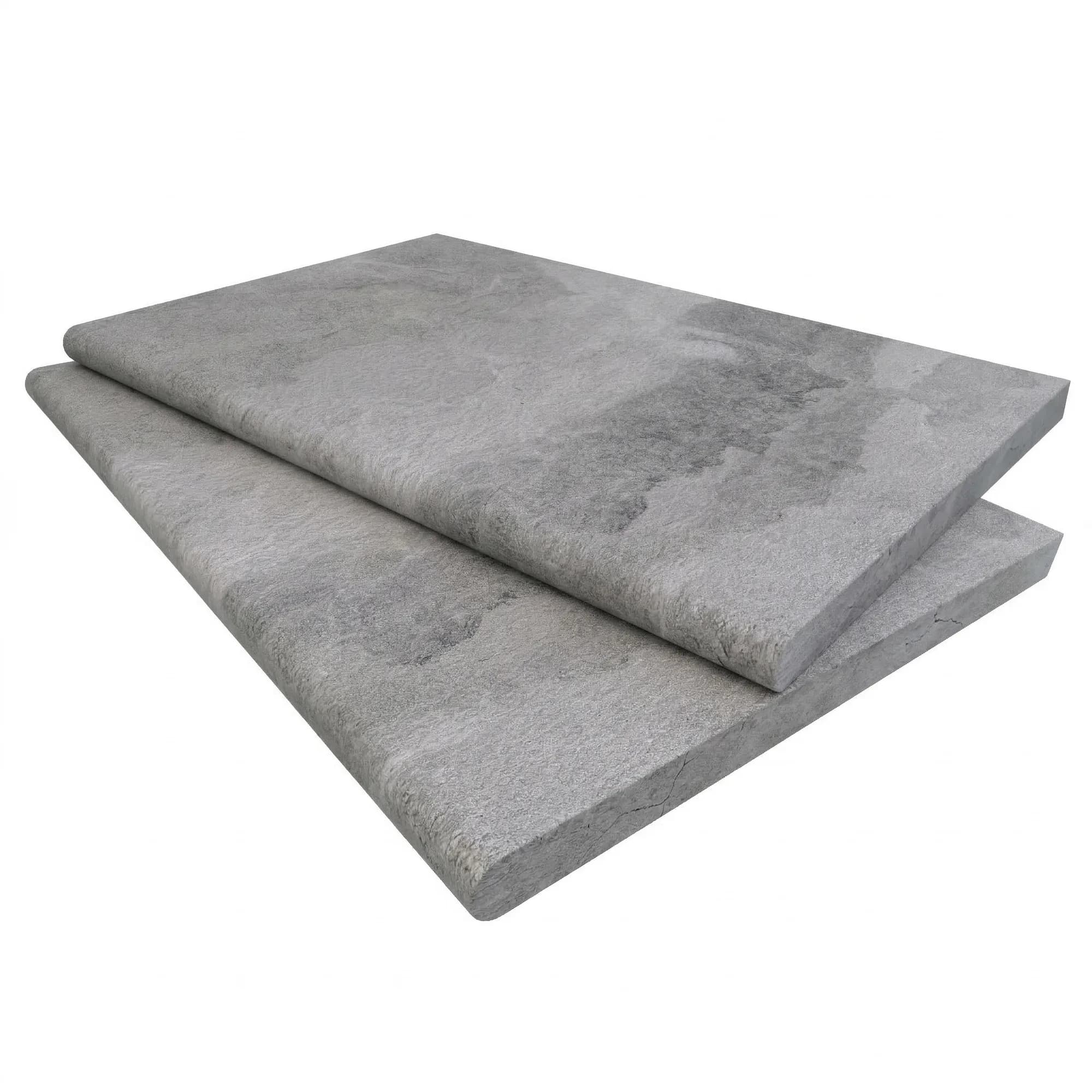 Aegean Grey Marble Sandblasted 16x24 3cm Single Bullnose Coping