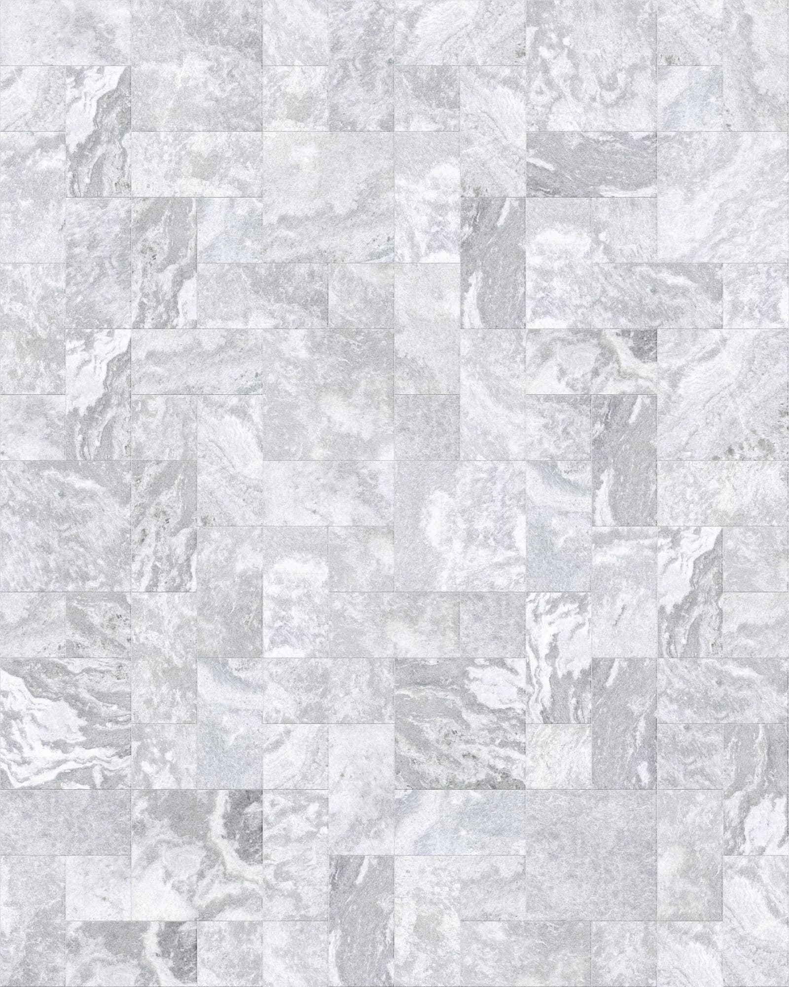 Aqua Grey Marble Brushed ANS Combo Pattern 3cm Modern Tumbled Paver