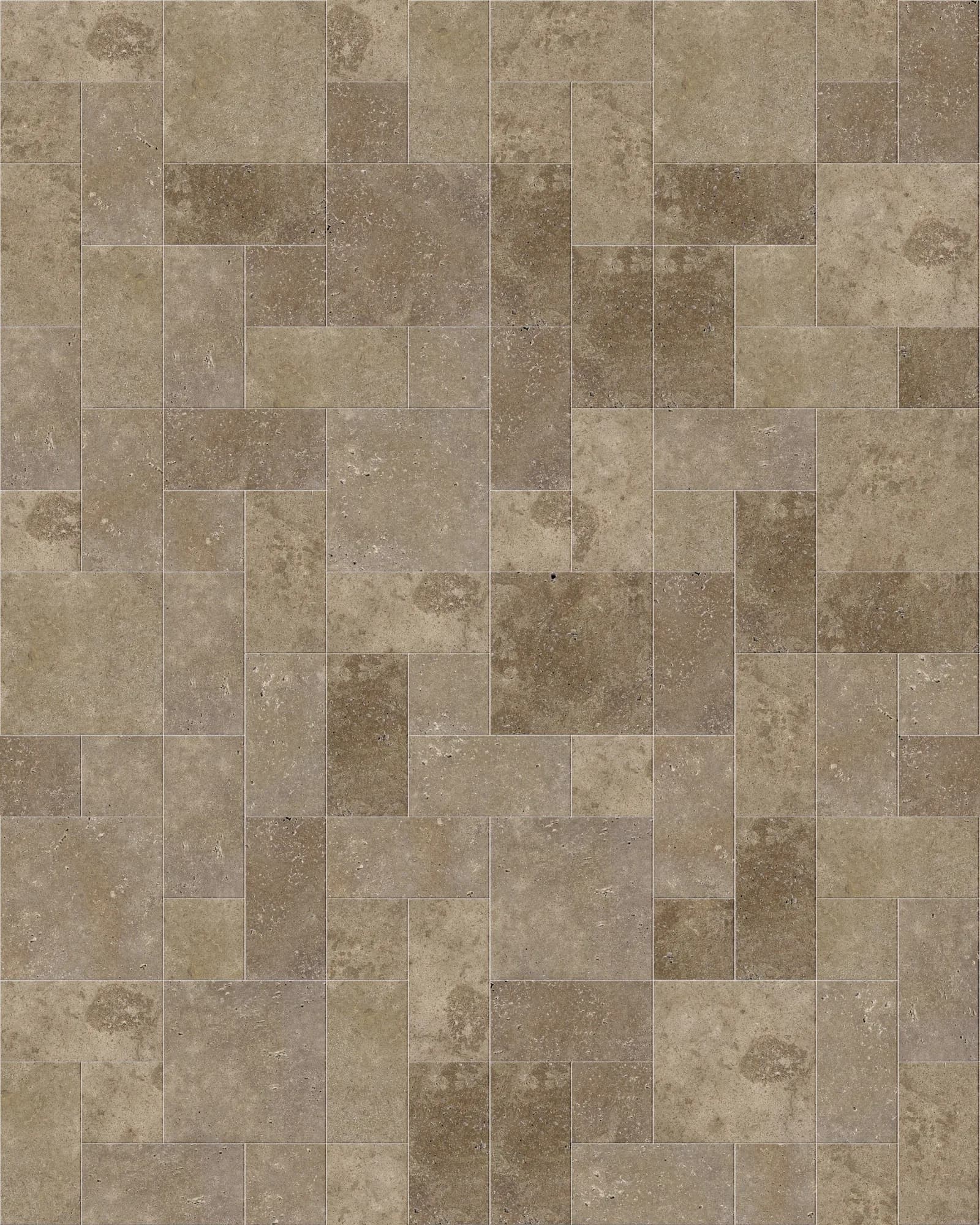 Dark Premium Travertine Honed ANS Combo Pattern 3cm Modern Tumbled Paver