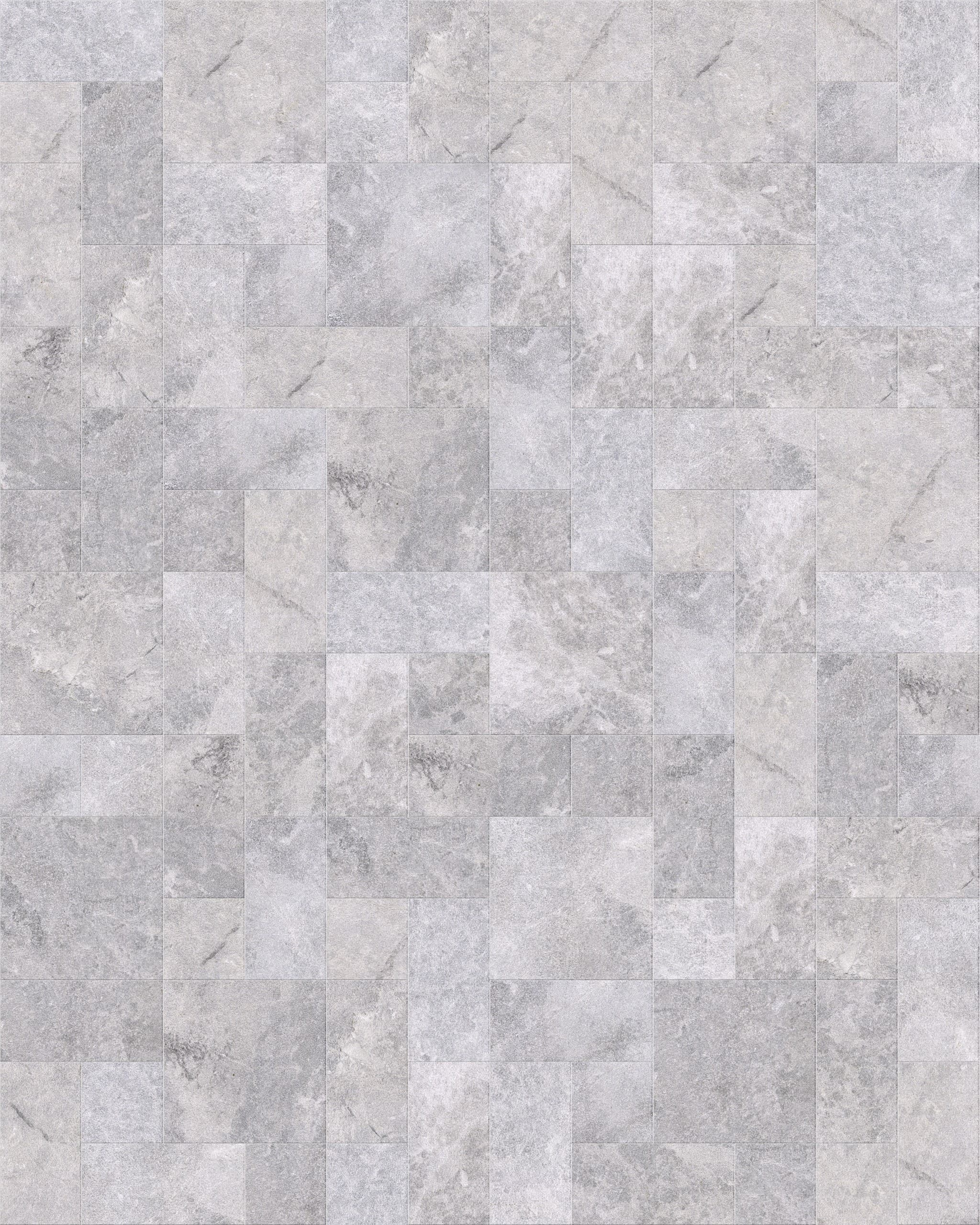 King Silver Leathered ANS Combo Pattern 3cm Modern Tumbled Paver