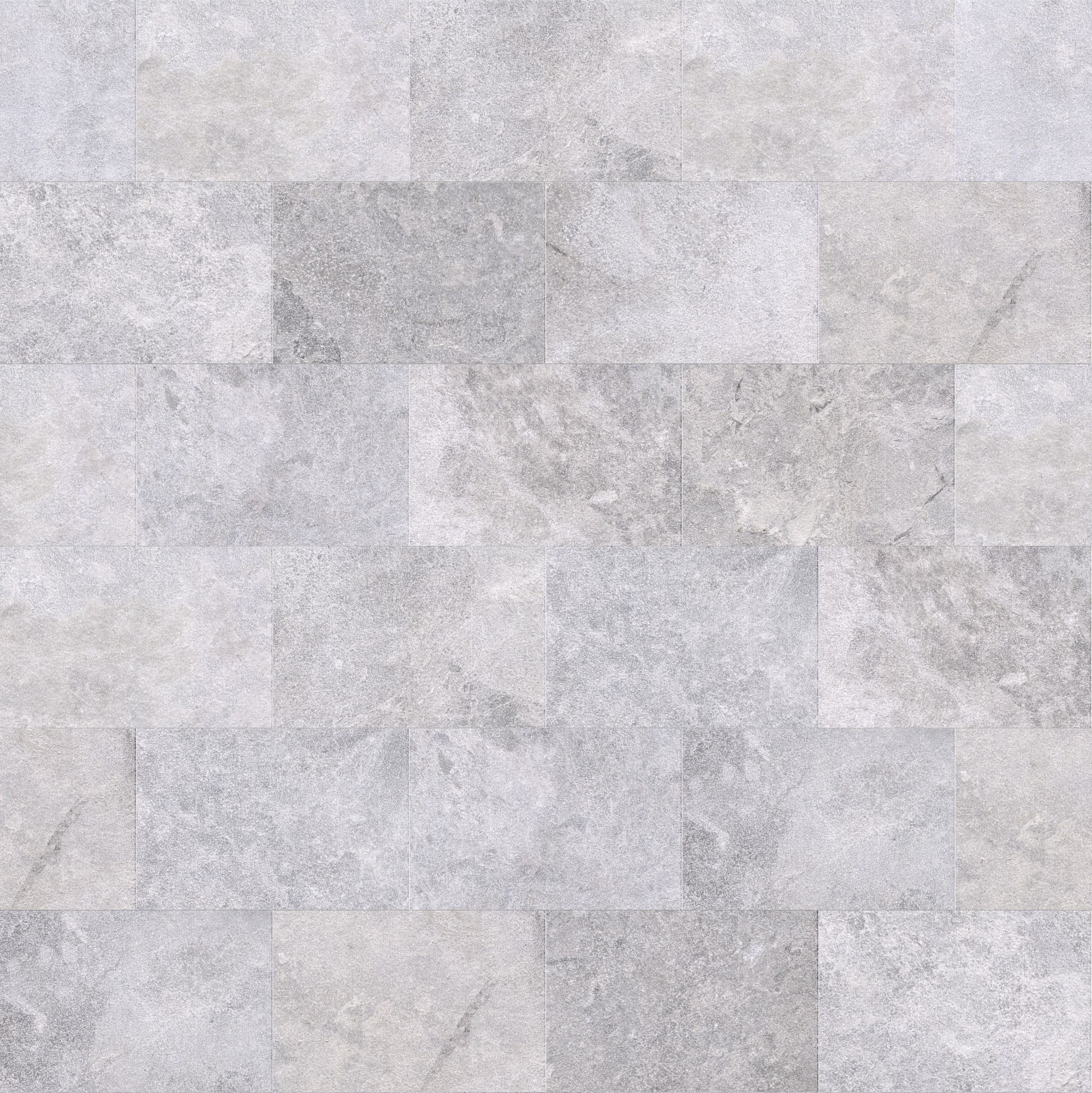 King Silver Leathered 16x24 3cm Modern Tumbled Paver