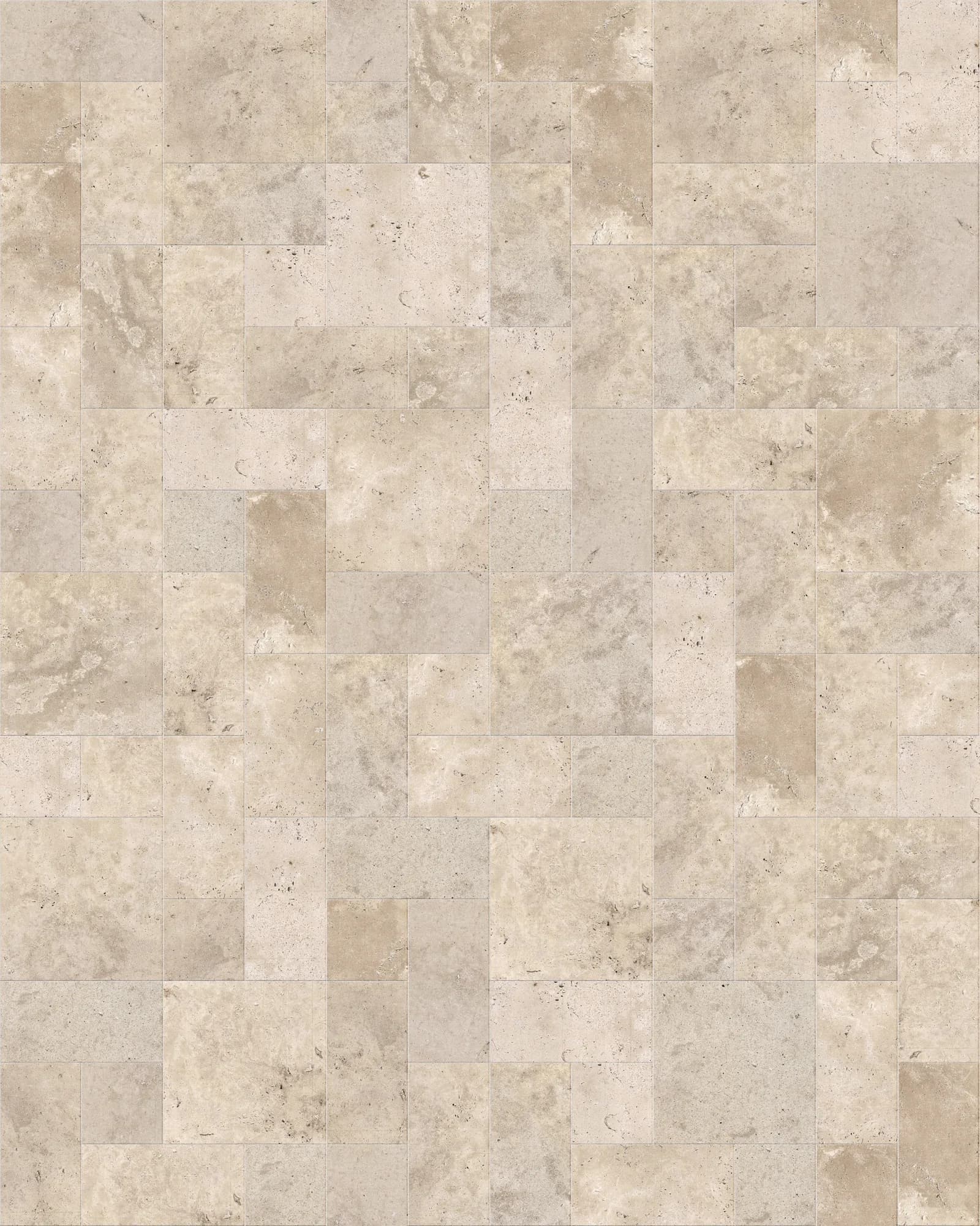 Light Premium Travertine Honed ANS Combo Pattern 3cm Modern Tumbled Paver