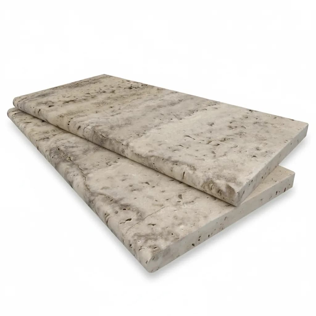 Cafe Premium Travertine Honed 12x24 3cm Single Bullnose Coping