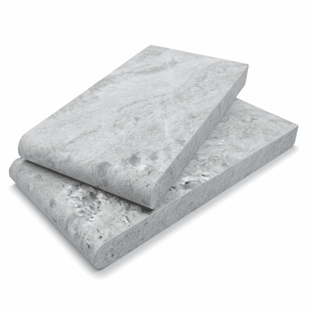 Aqua Grey Brushed 6x12 3cm Single Bullnose Coping