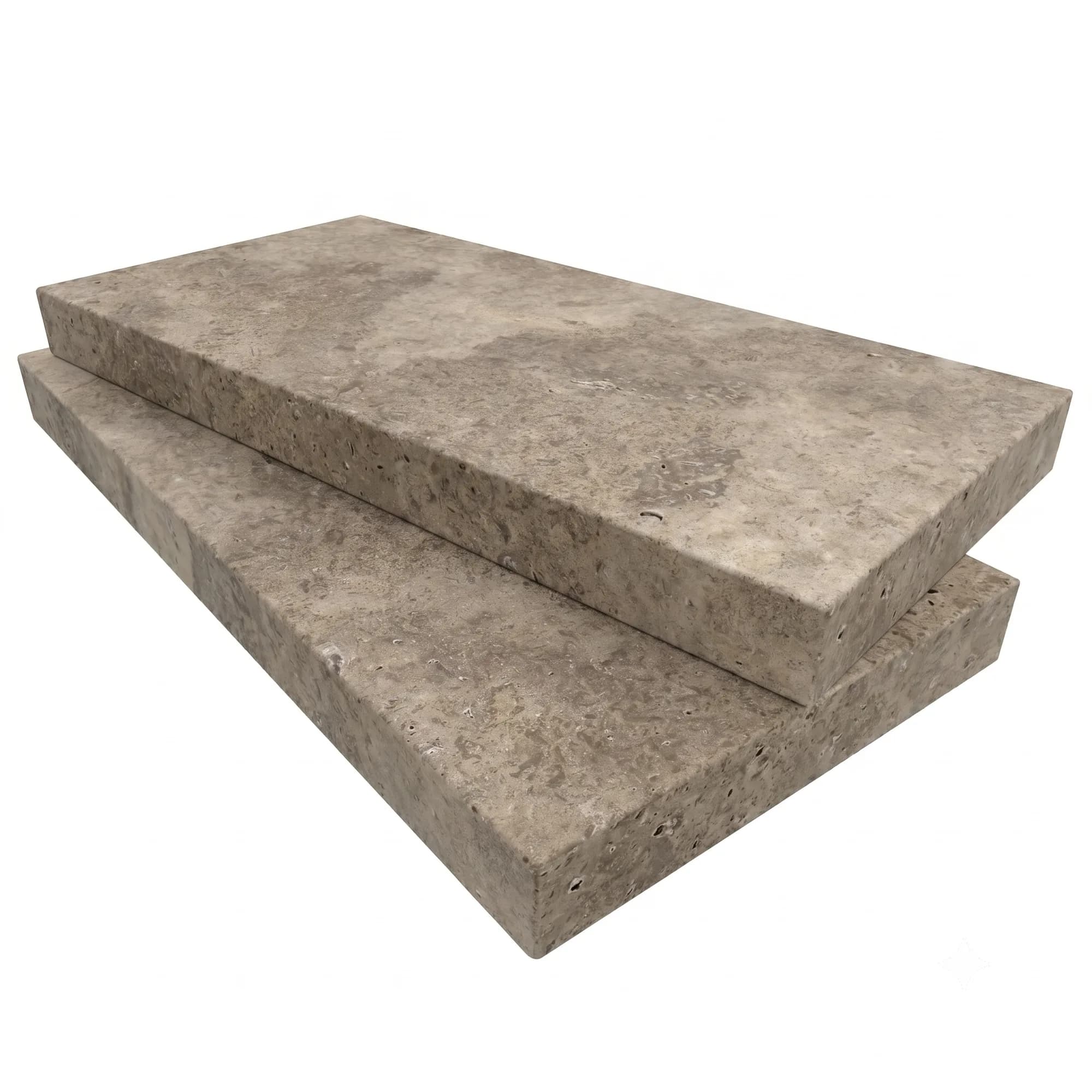 Dark Premium Travertine Honed 12x24 5cm Eased Edge Coping