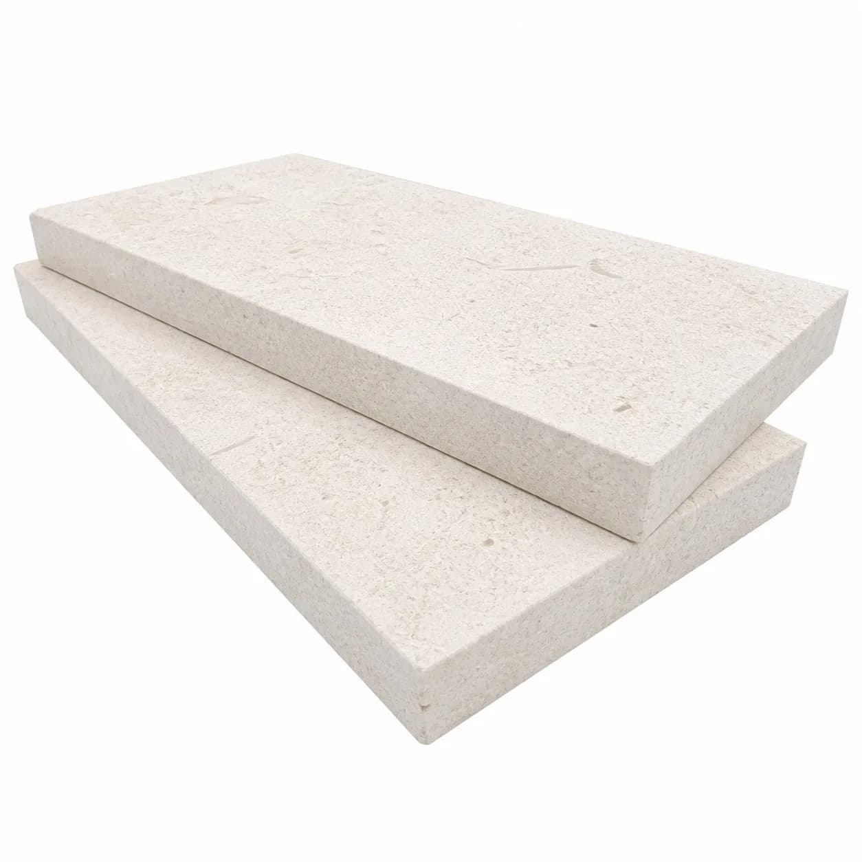 Myra White Limestone Honed 12x24 5cm Eased Edge Coping