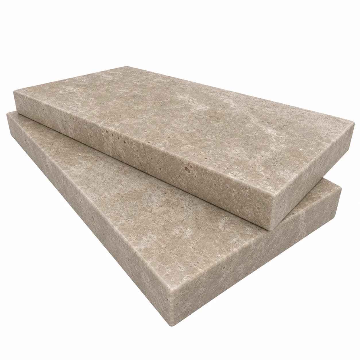 Walnut Premium Travertine Honed 12x24 5cm Eased Edge Coping