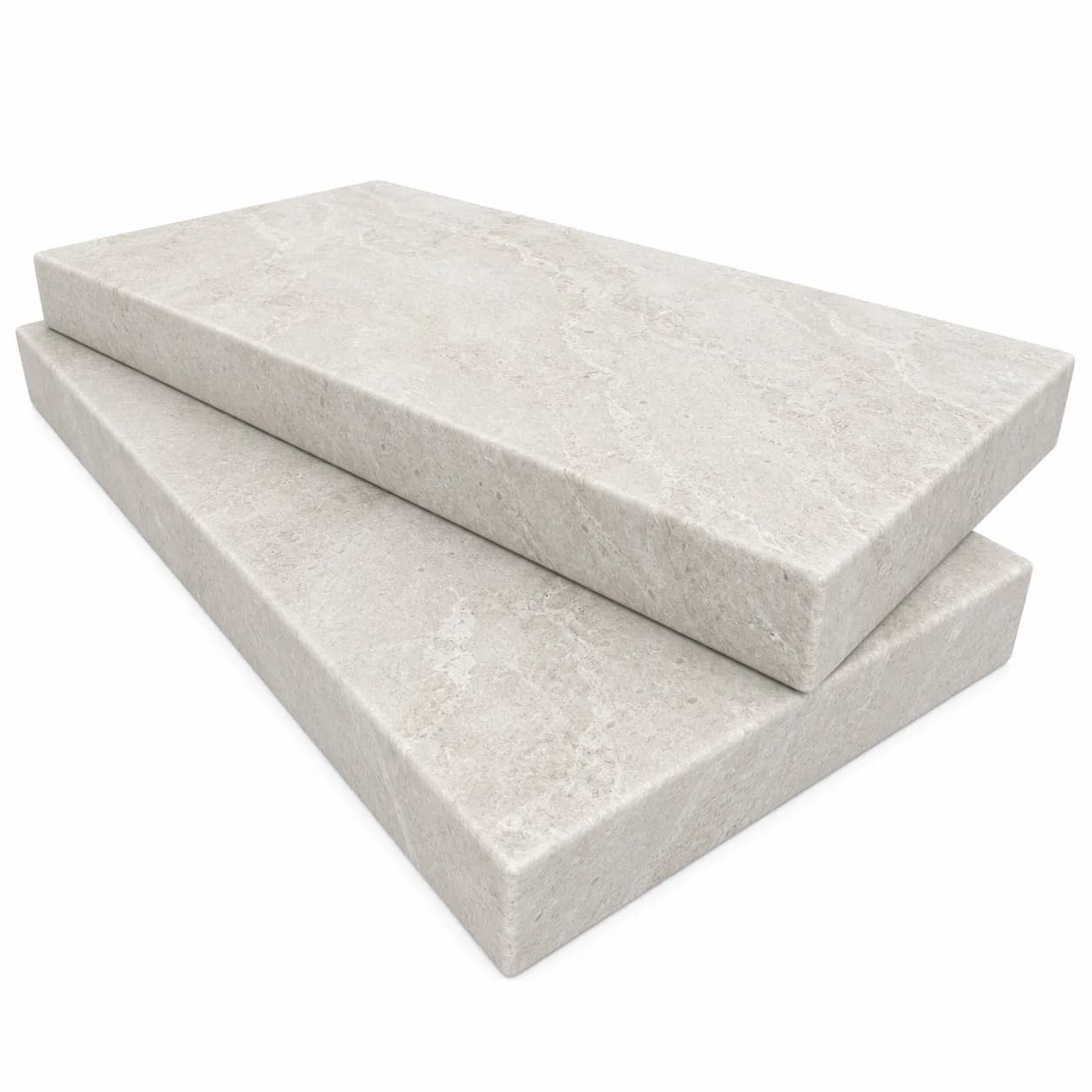 Majestic Cream Marble Leathered 12x24 5cm Eased Edge Coping