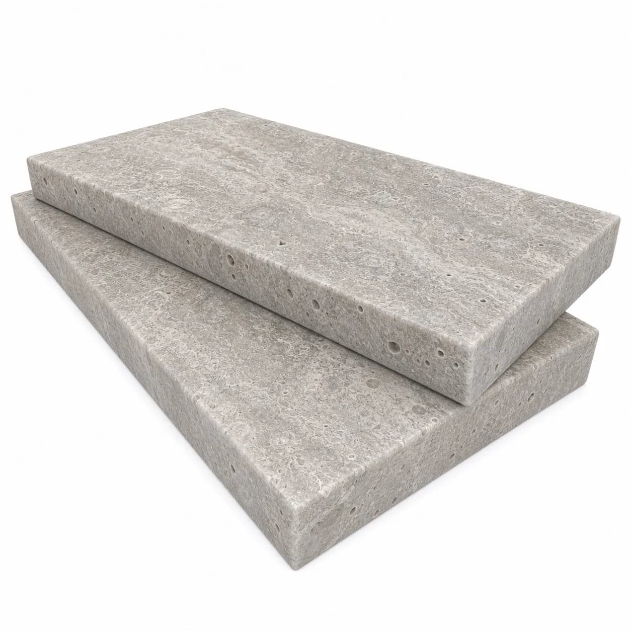 Silver Premium Travertine Honed 12x24 5cm Eased Edge Coping