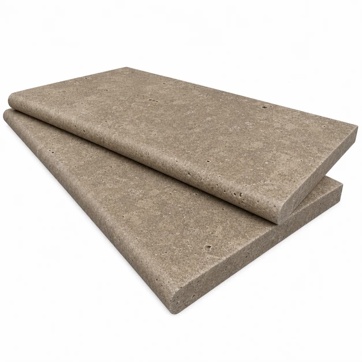 Denizli Noche Travertine Honed 12x24 3cm Single Bullnose Coping