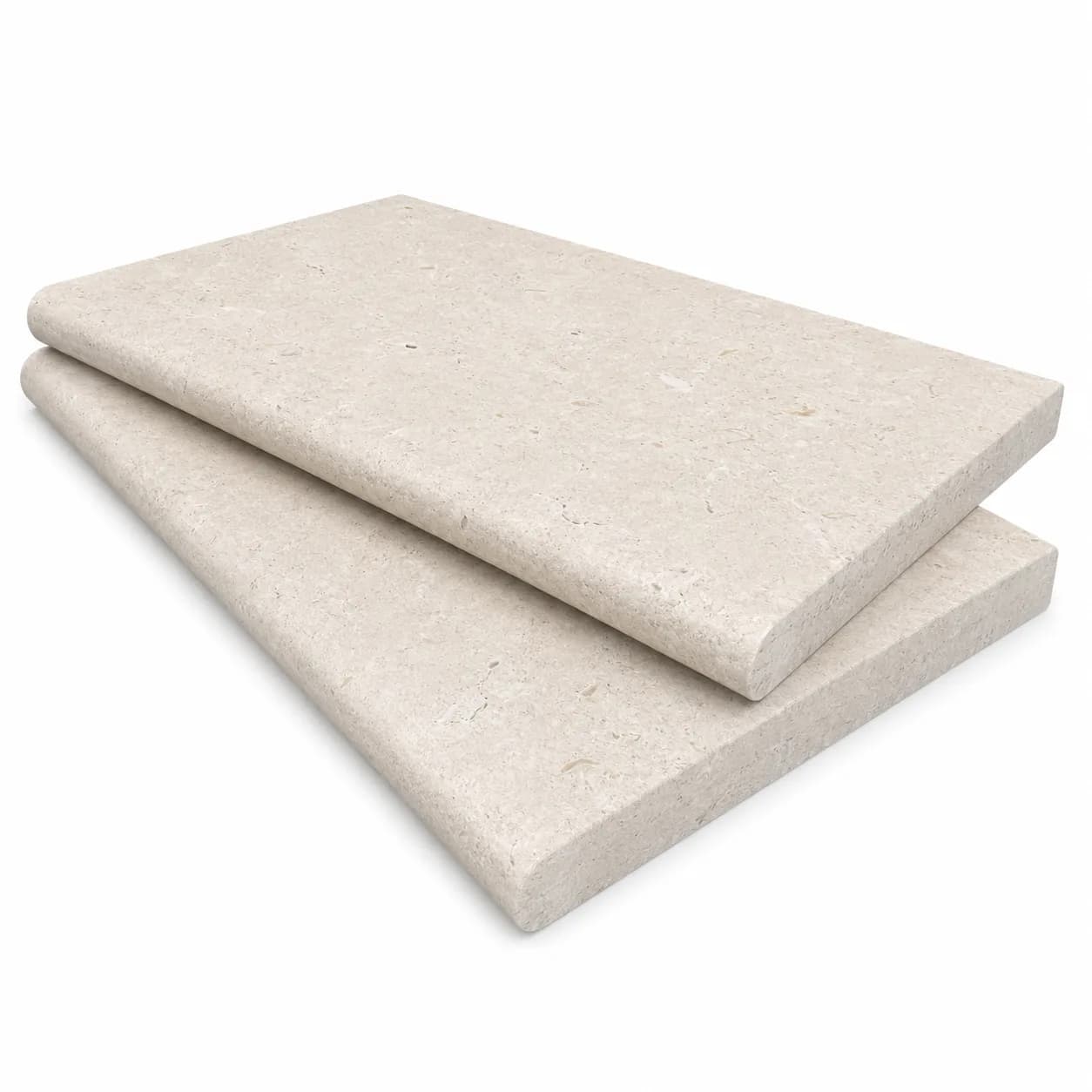 Myra White Limestone Honed 12x24 3cm Single Bullnose Coping