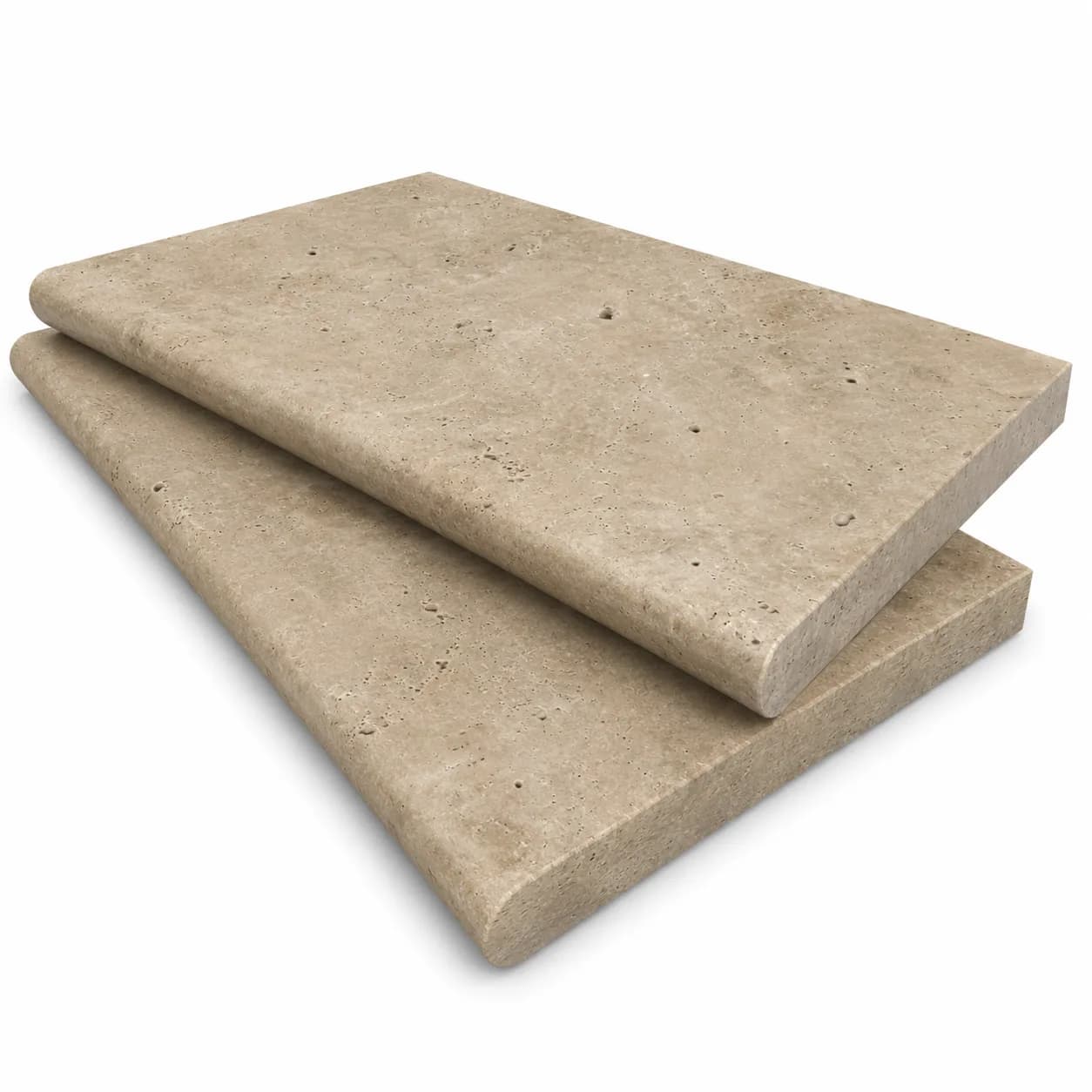 Walnut Premium Travertine Honed 12x24 3cm Single Bullnose Coping