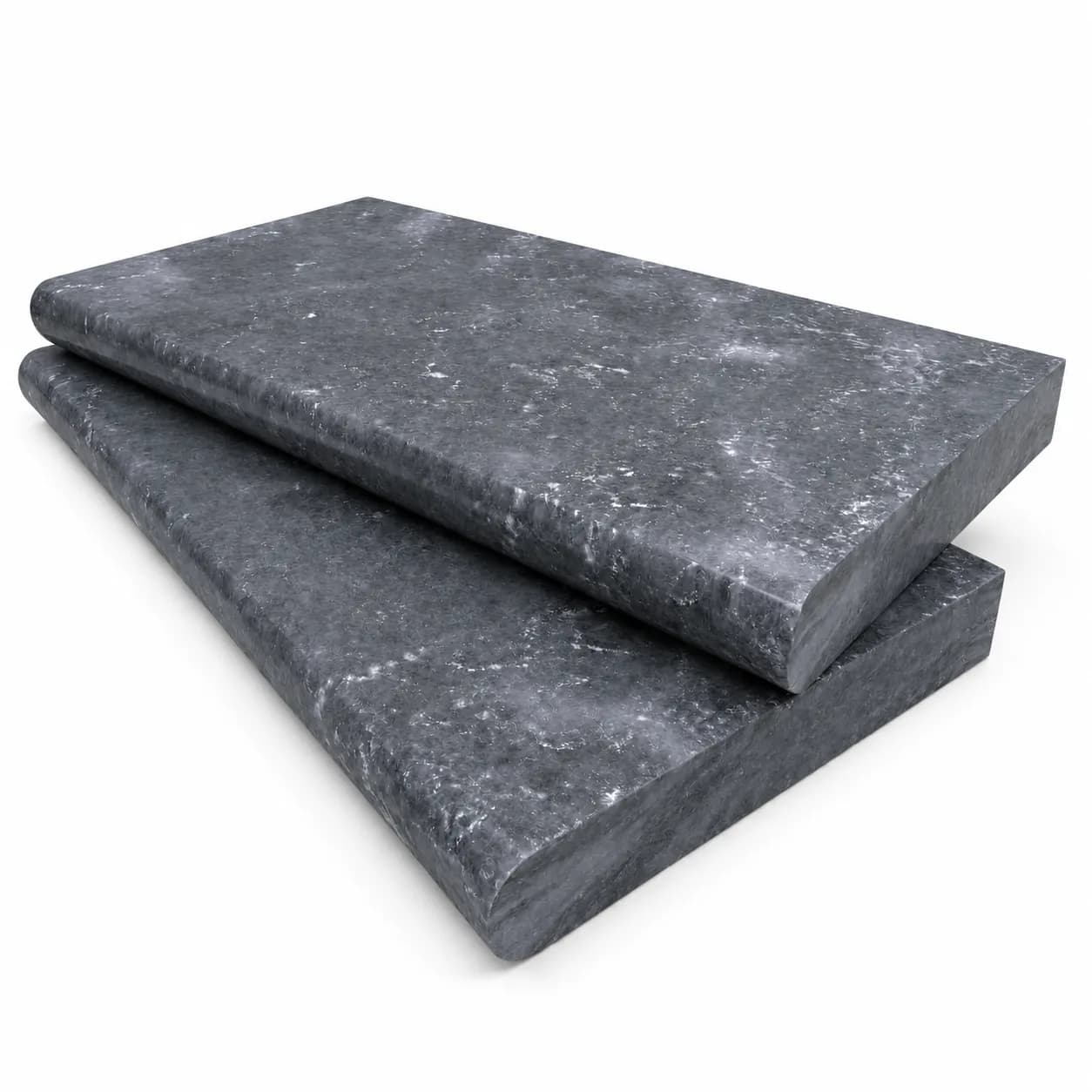 Blue Stone Marble Honed 12x24 5cm Single Bullnose Coping