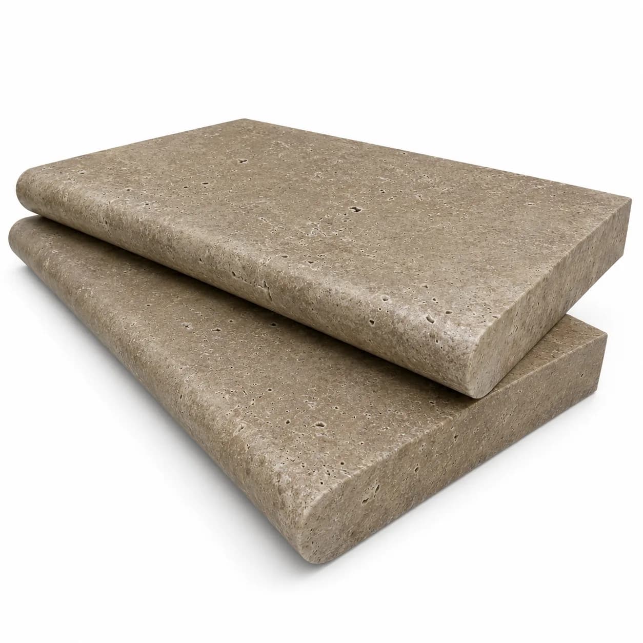 Dark Premium Travertine Honed 12x24 5cm Single Bullnose Coping