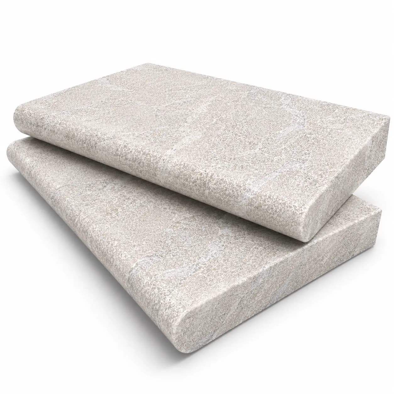 Royal Cream Marble Leathered 12x24 5cm Single Bullnose Coping