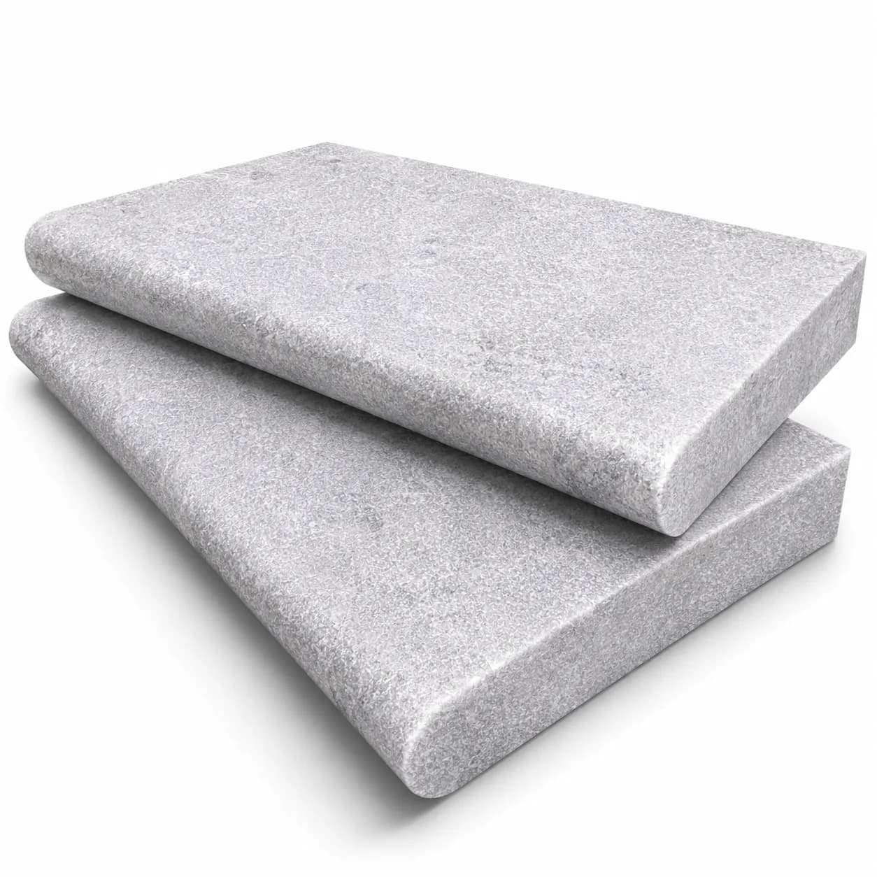 King Silver Marble Leathered 16x24 5cm Single Bullnose Coping