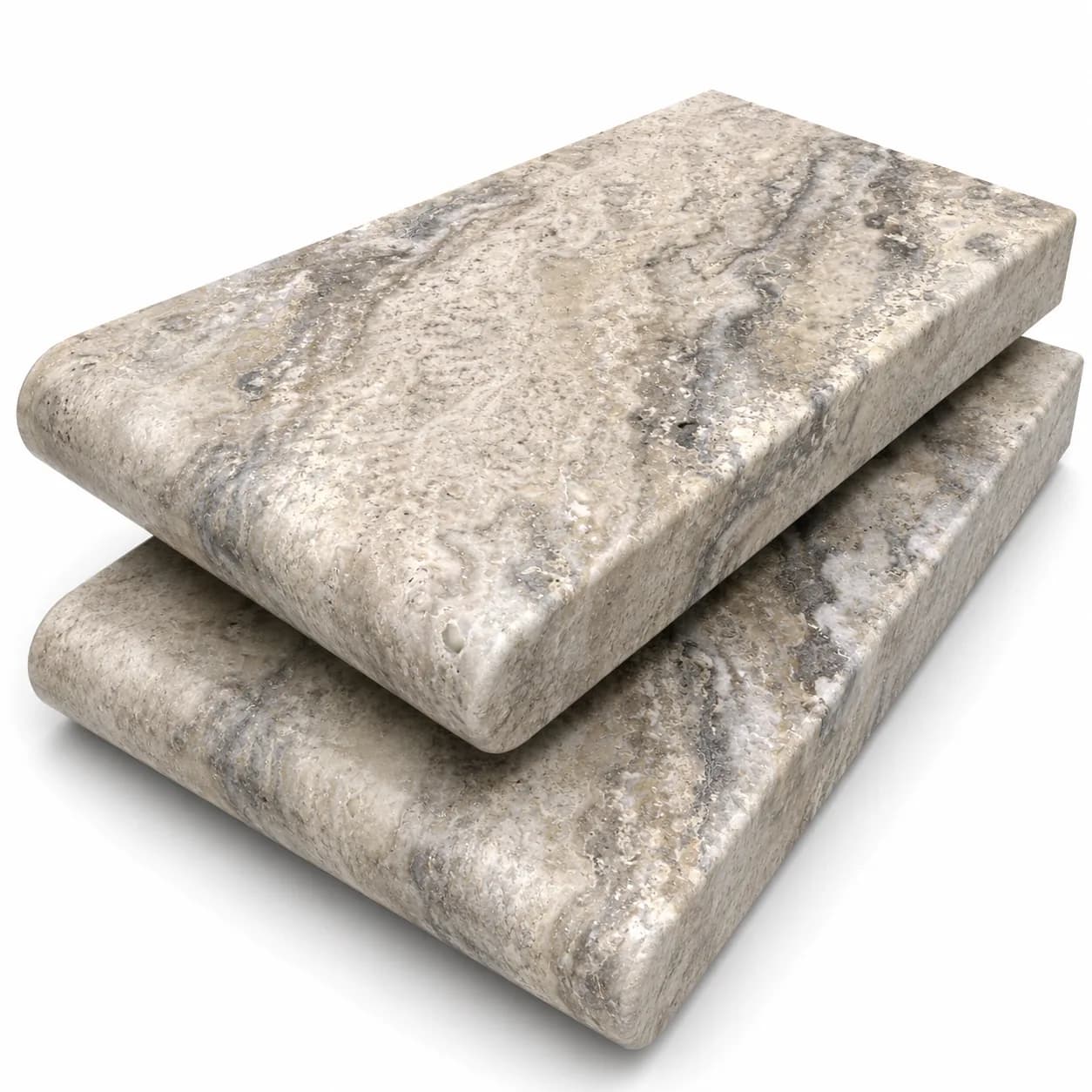 Plata Travertine Honed 6x12 3cm Single Bullnose Coping