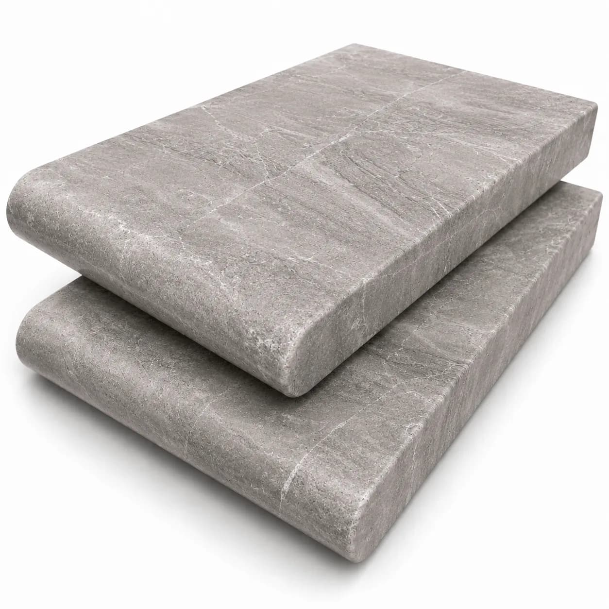 Aegean Grey Marble Sandblasted 6x12 3cm Single Bullnose Coping