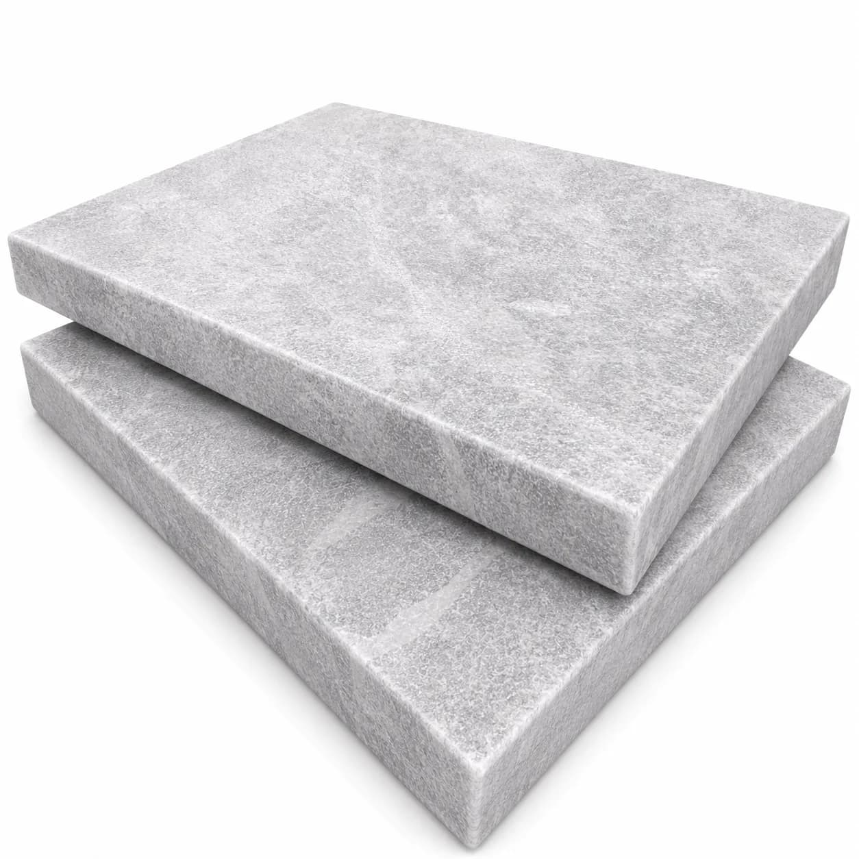 King Silver Marble Leathered 16x24 5cm Eased Edge Coping