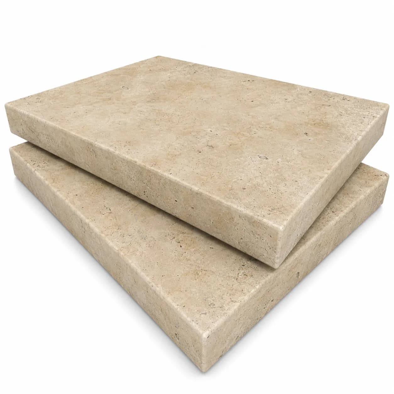 Antique Light Travertine Honed 16x24 5cm Eased Edge Coping