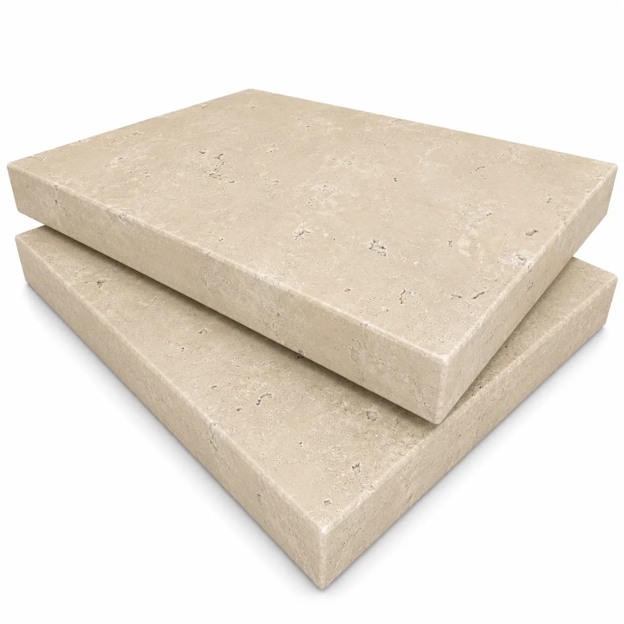 Light Premium Travertine Honed 16x24 5cm Eased Edge Coping