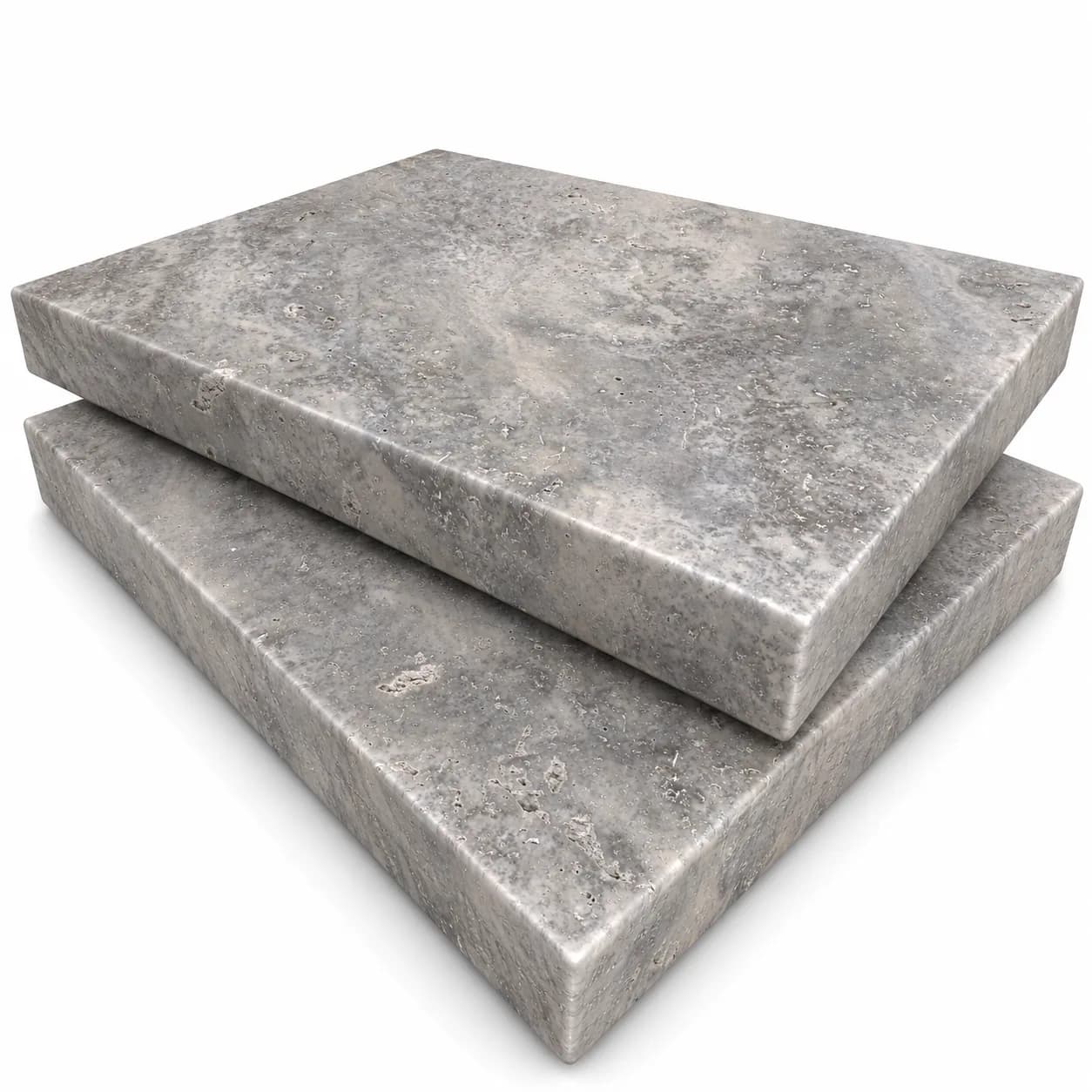 Silver Premium Travertine Honed 16x24 5cm Eased Edge Coping