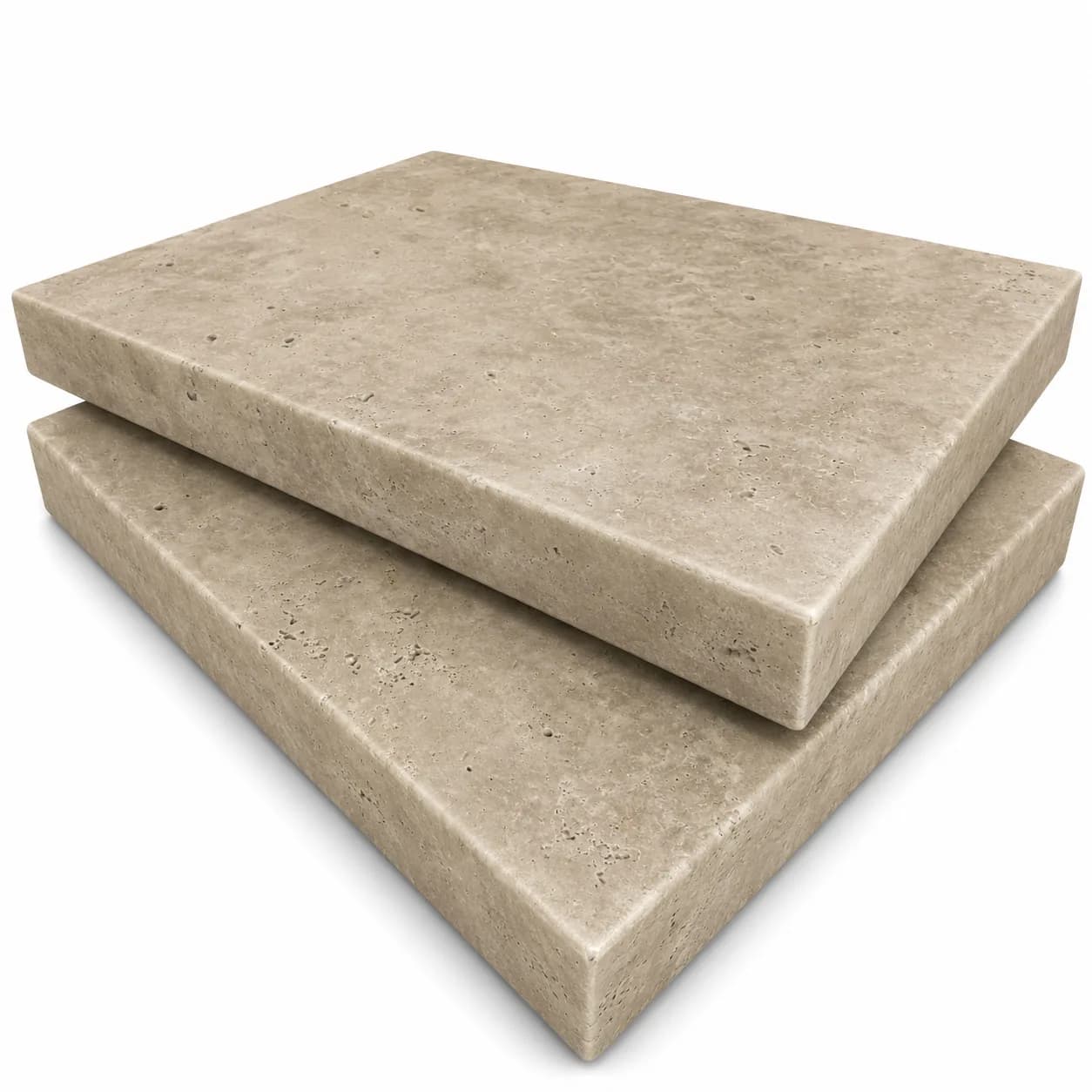 Walnut Premium Travertine Honed 16x24 5cm Eased Edge Coping