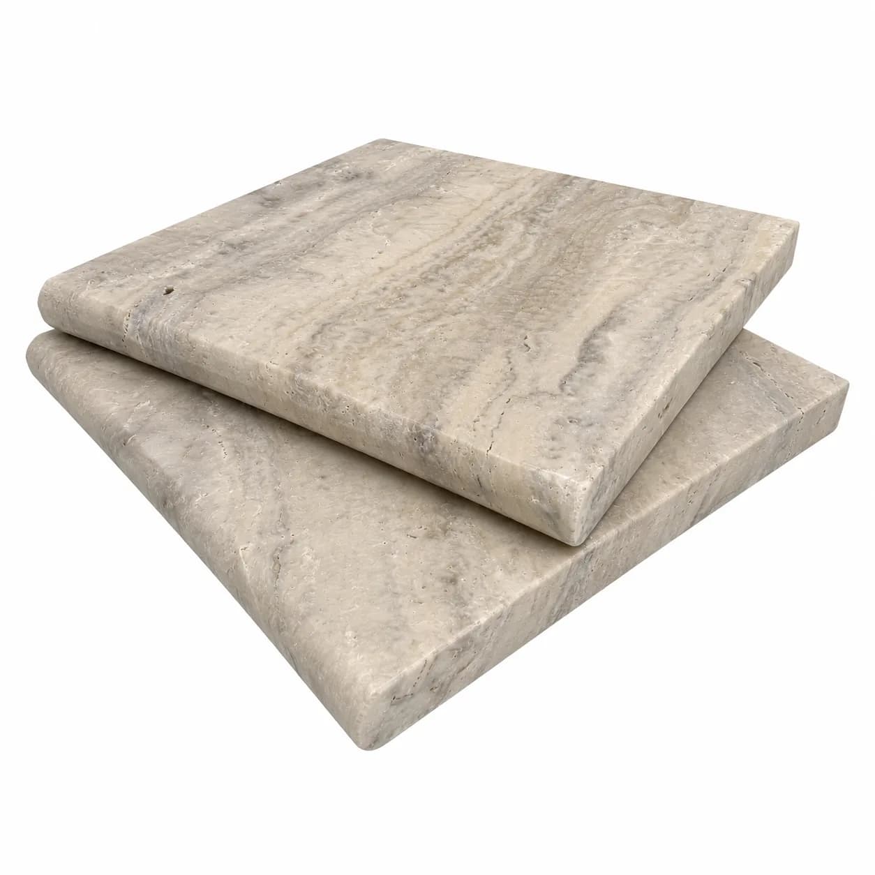 Cafe Premium Travertine Honed 12x12 3cm Single Bullnose Coping