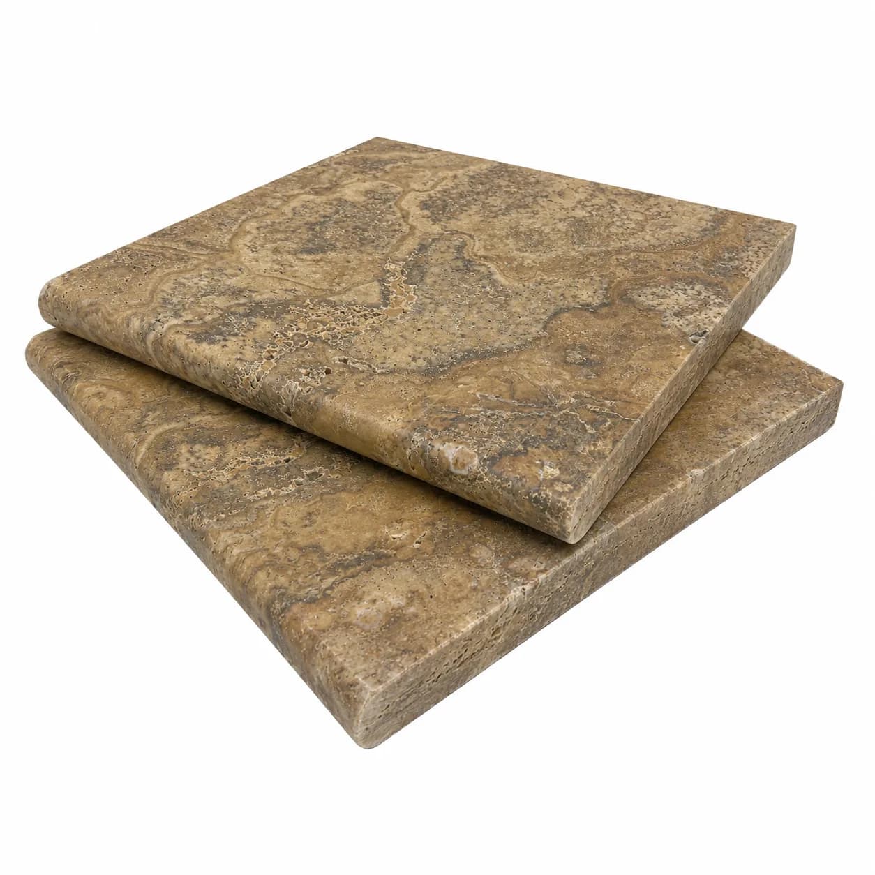 Scabos Travertine Honed 12x12 3cm Single Bullnose Coping