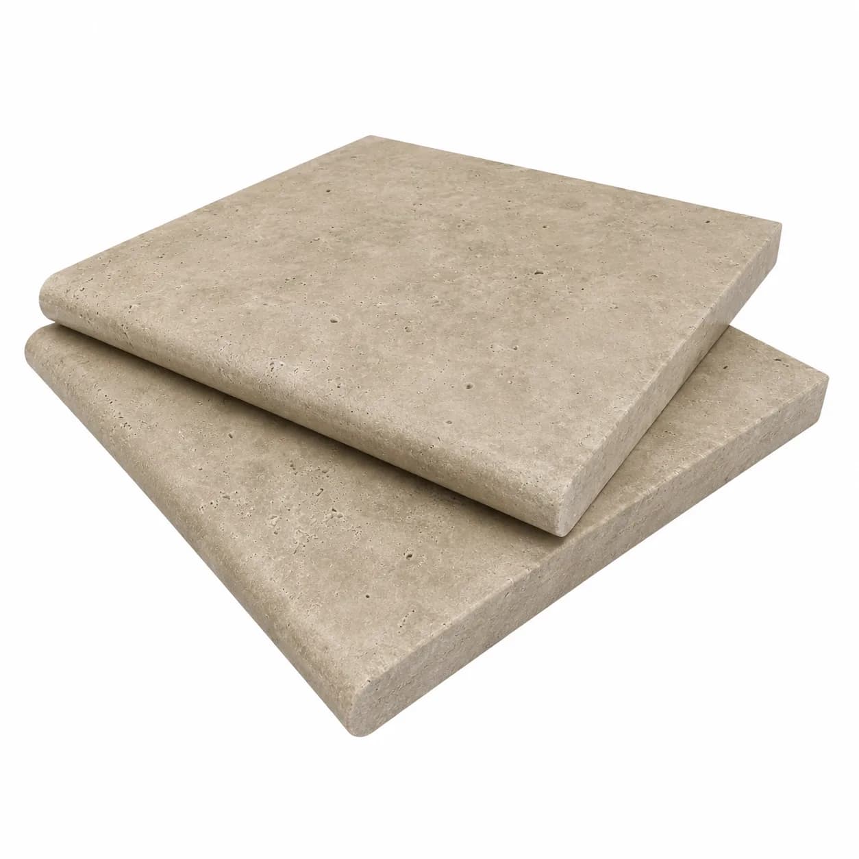 Walnut Premium Travertine Honed 12x12 3cm Single Bullnose Coping