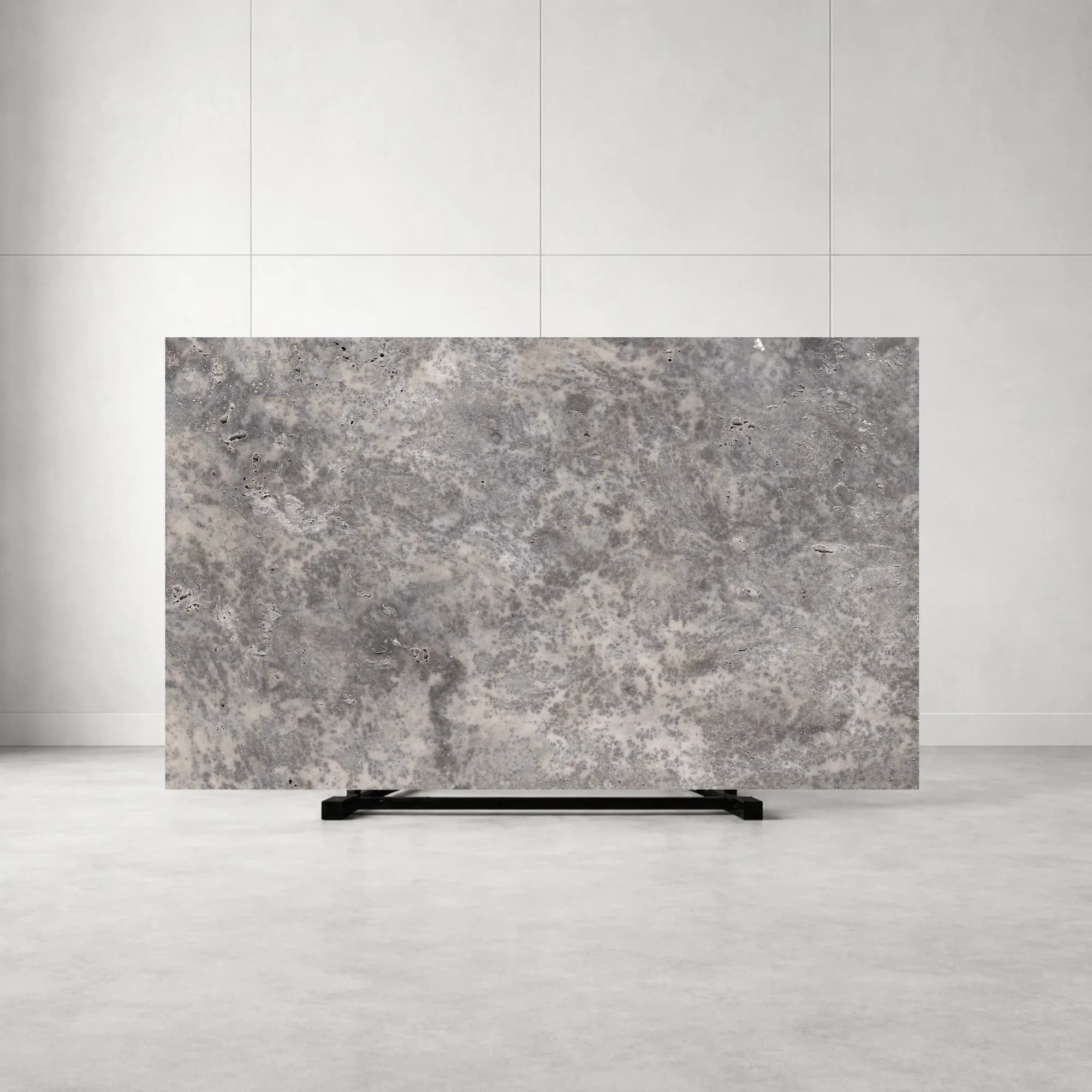 Silver Premium Travertine Honed 36x75 3cm Slab