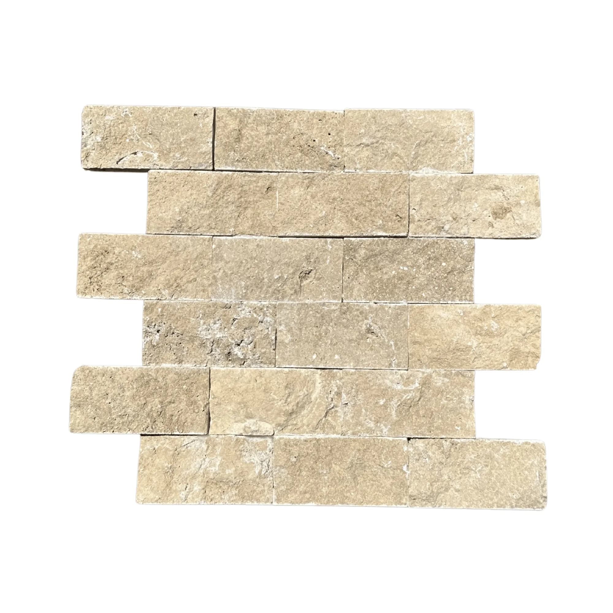 Dark Premium Travertine Split Face Ledger Panel - 2x4 Sheet