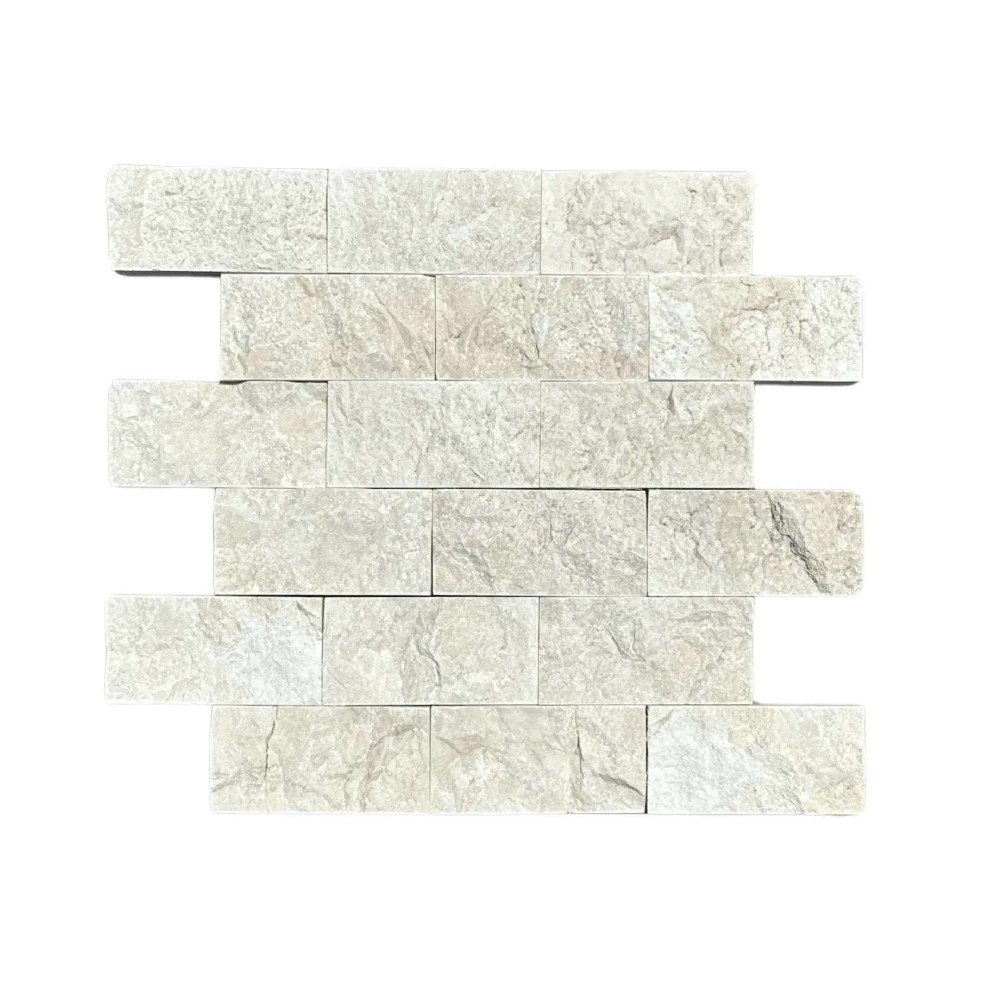 Royal Cream Marble Split Face Ledger Panel - 2x4 Sheet