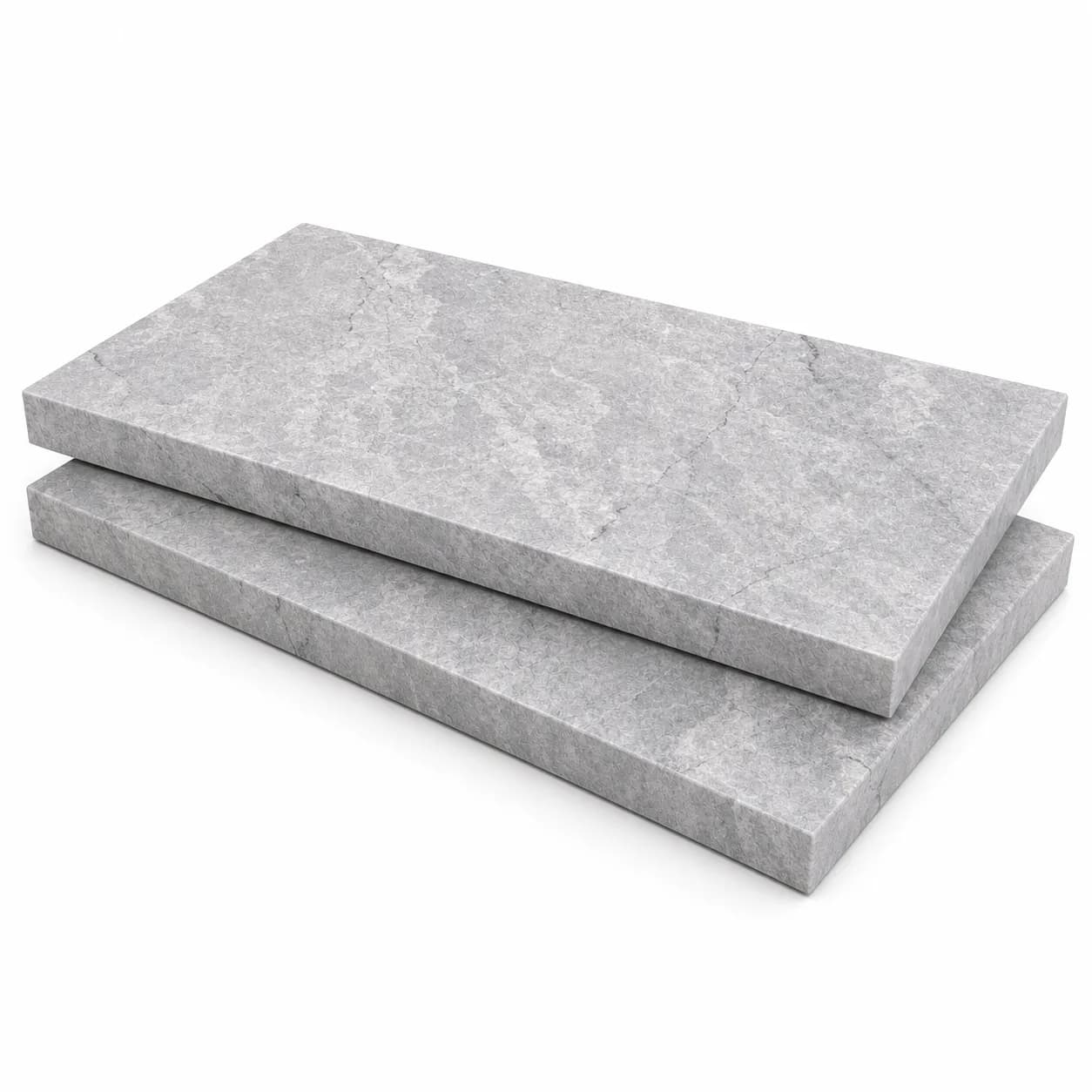King Silver Marble Leathered 12x24 3cm Modern Tumbled Paver