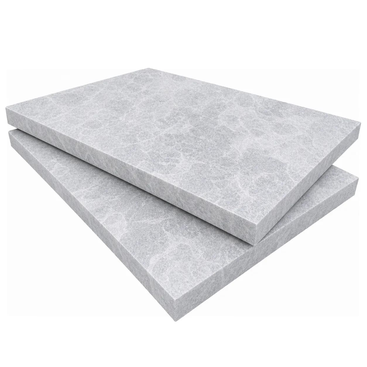 King Silver Marble Leathered 16x24 3cm Modern Tumbled Paver