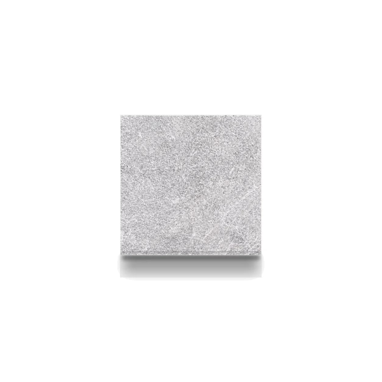 King Silver Marble Leathered 6x6 3cm Modern Tumbled Paver