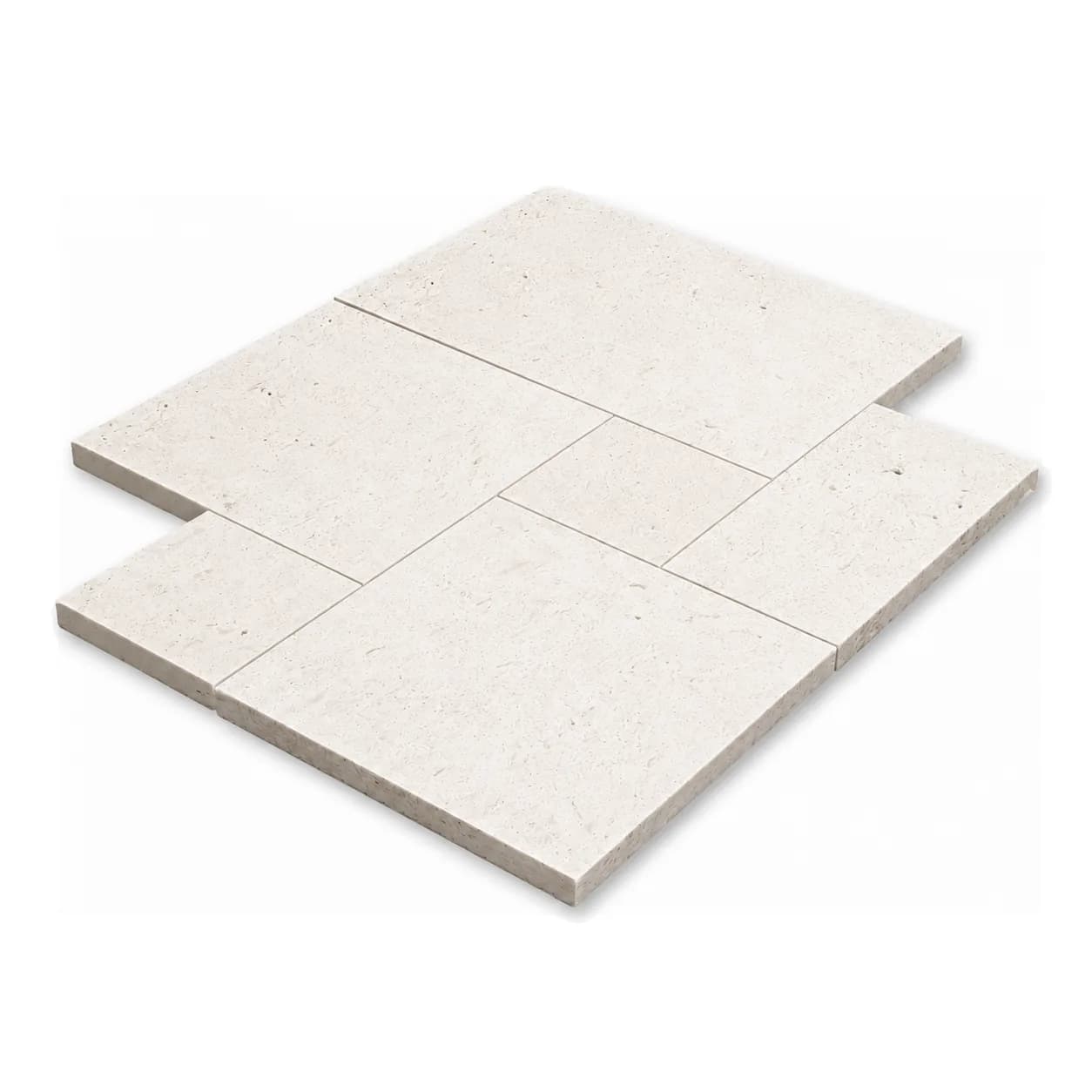 Myra White Limestone Honed French Pattern 3cm Modern Tumbled Paver