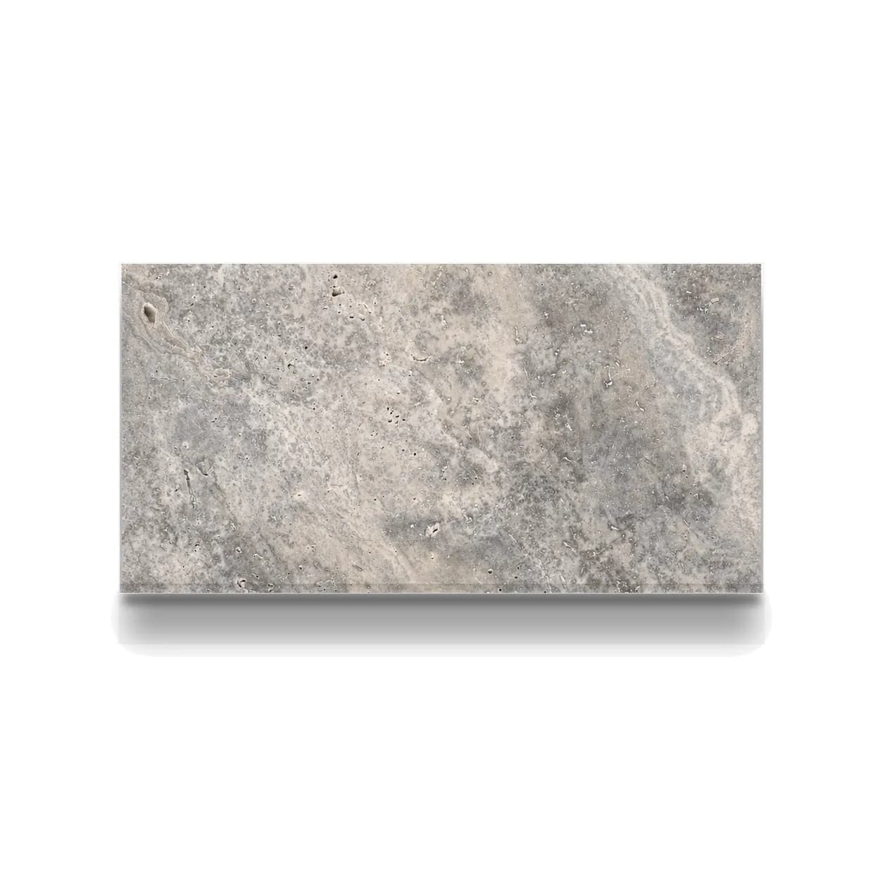 Silver Premium Travertine Honed 6x12 1.2cm Modern Tumbled Tile