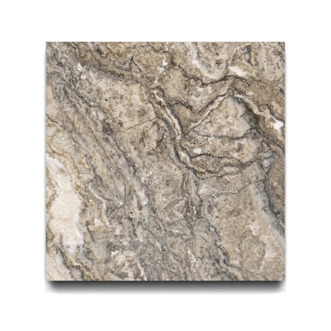 Plata Travertine Honed 24x24 3cm Modern Tumbled Paver