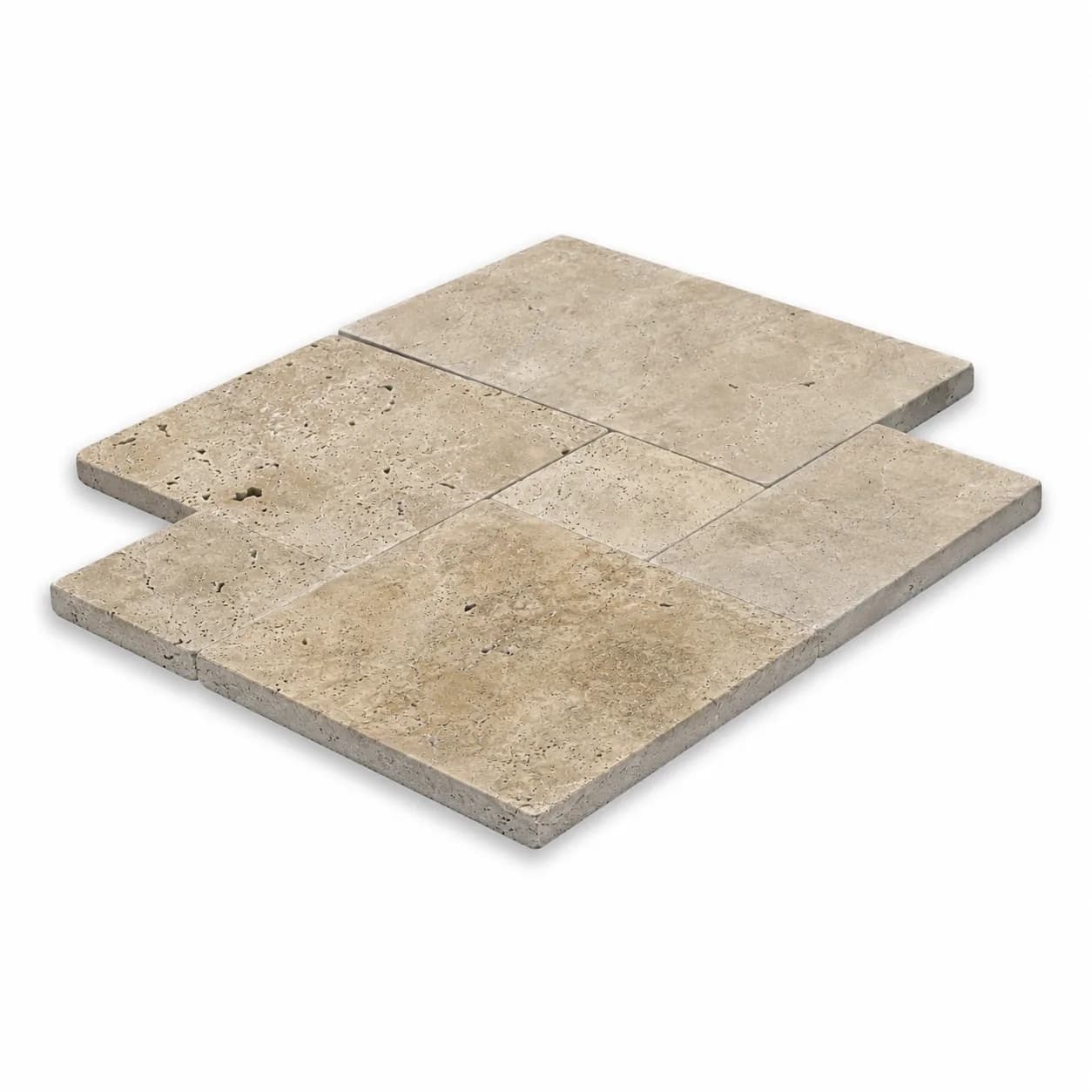 Antique Light Travertine Honed French Pattern 3cm Modern Tumbled Paver