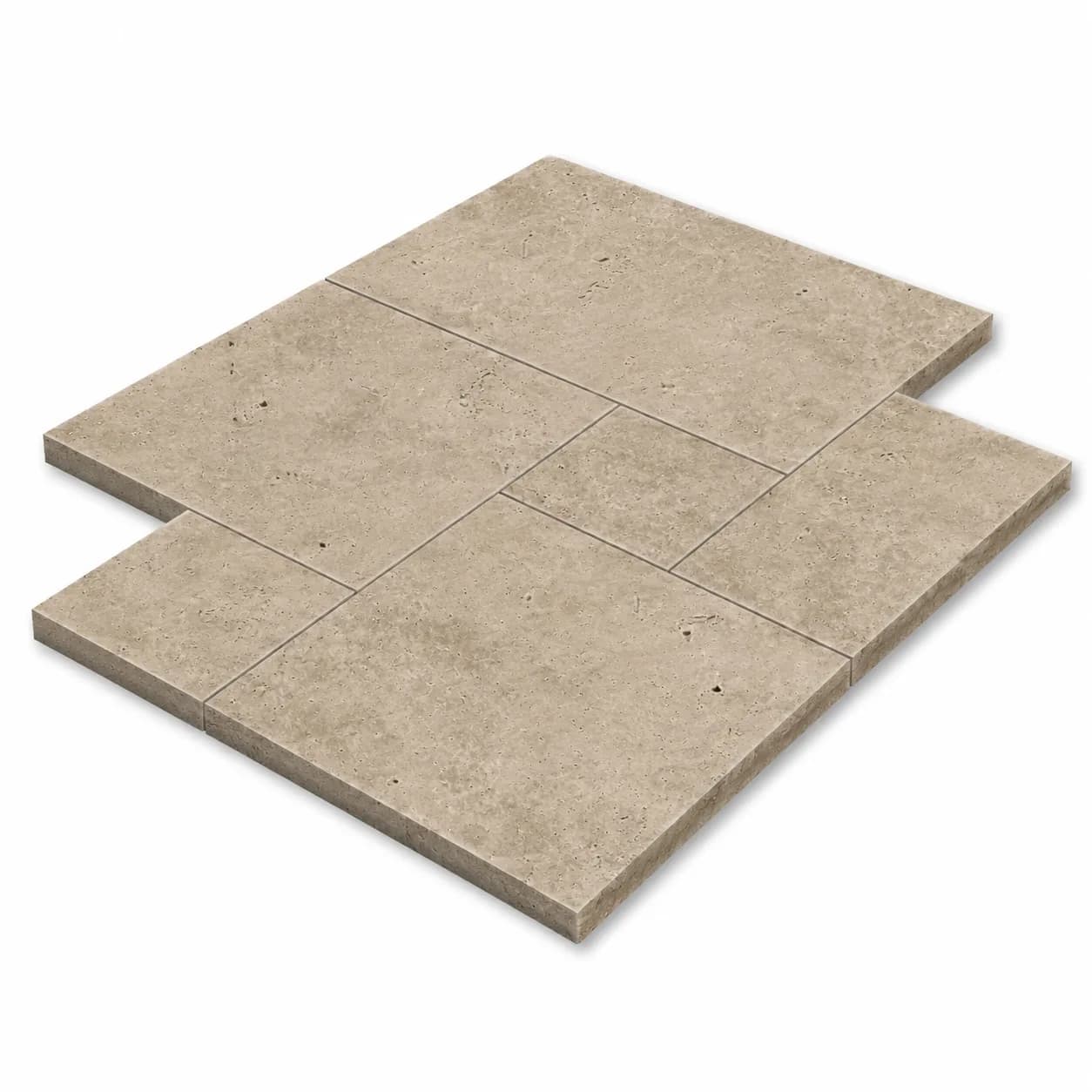Walnut Premium Travertine Honed French Pattern 3cm Modern Tumbled Paver