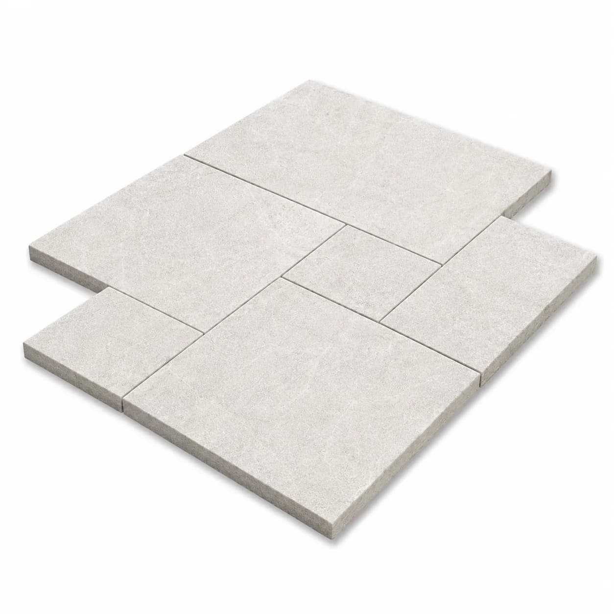 Majestic Cream Marble Leathered French Pattern 3cm Modern Tumbled Paver