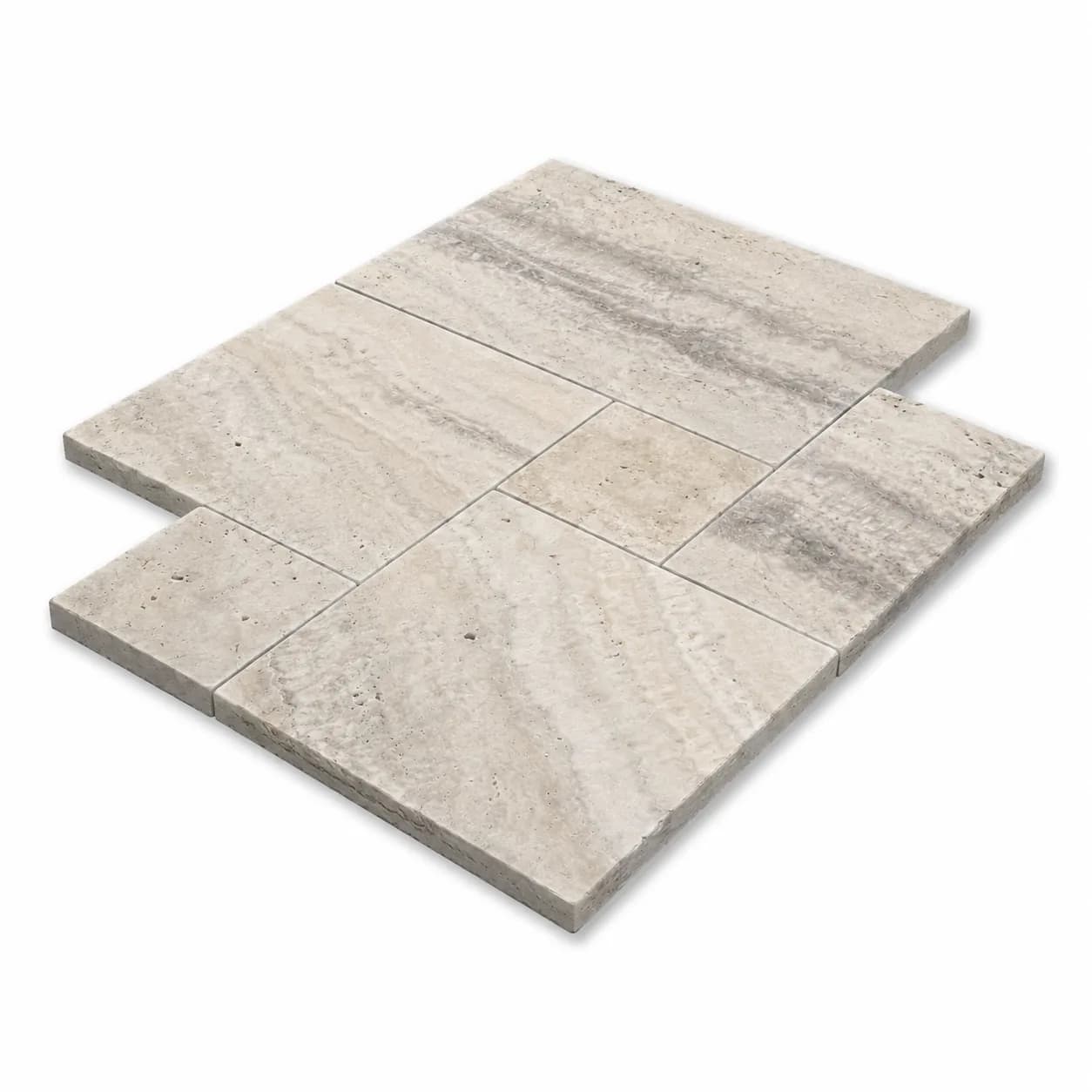 Cafe Premium Travertine Honed French Pattern 3cm Modern Tumbled Paver