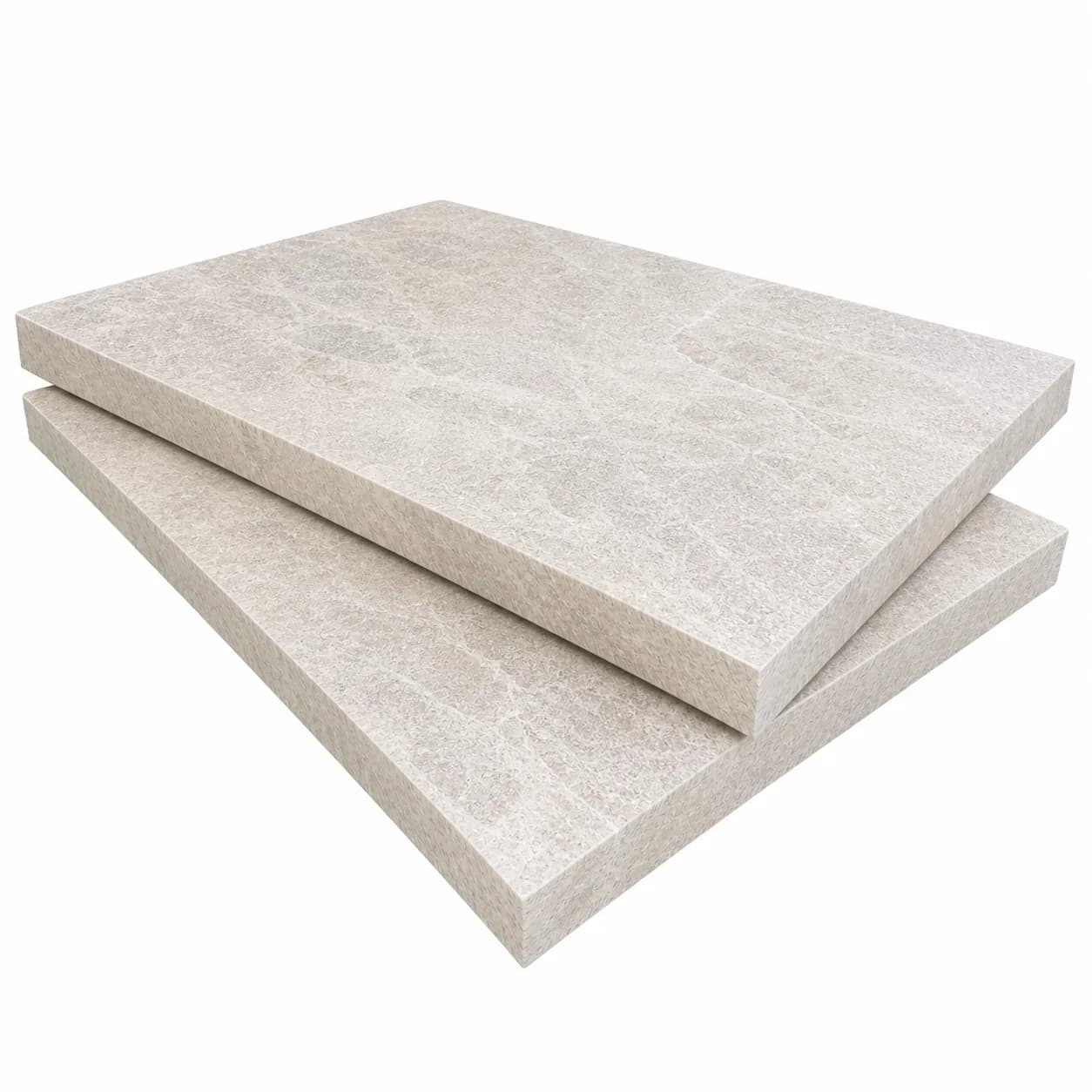 Royal Cream Marble Leathered 16x24 3cm Modern Tumbled Paver