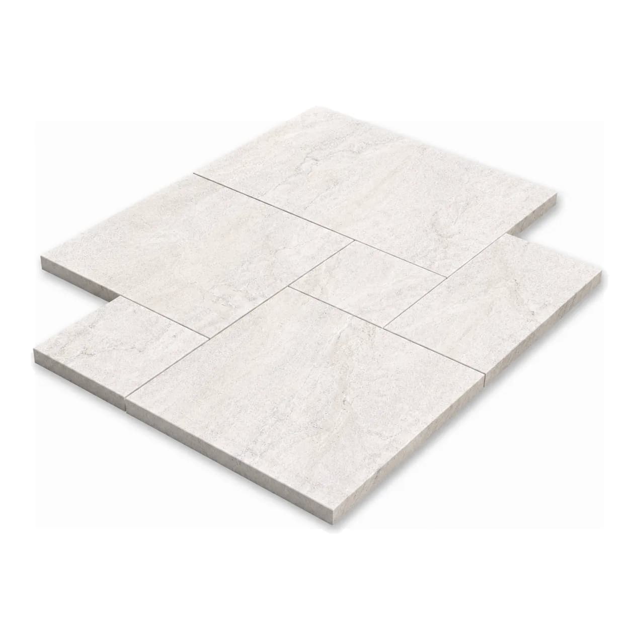 Royal Cream Marble Leathered French Pattern 3cm Modern Tumbled Paver