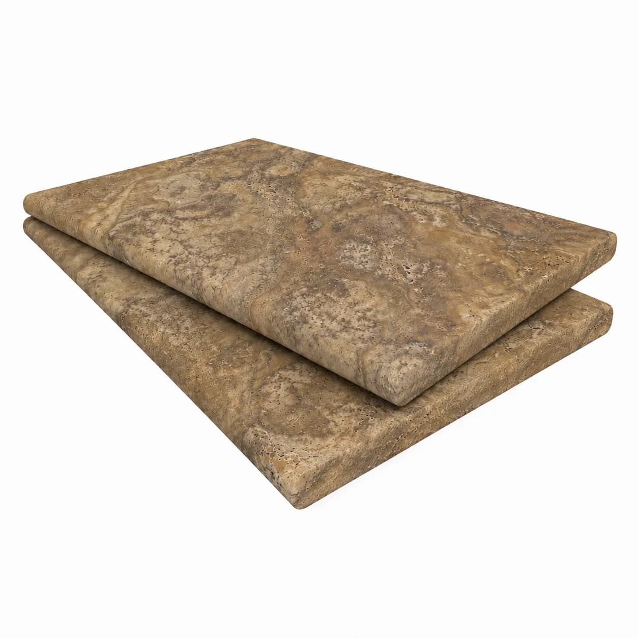 Scabos Travertine Honed 16x24 3cm Single Bullnose Coping