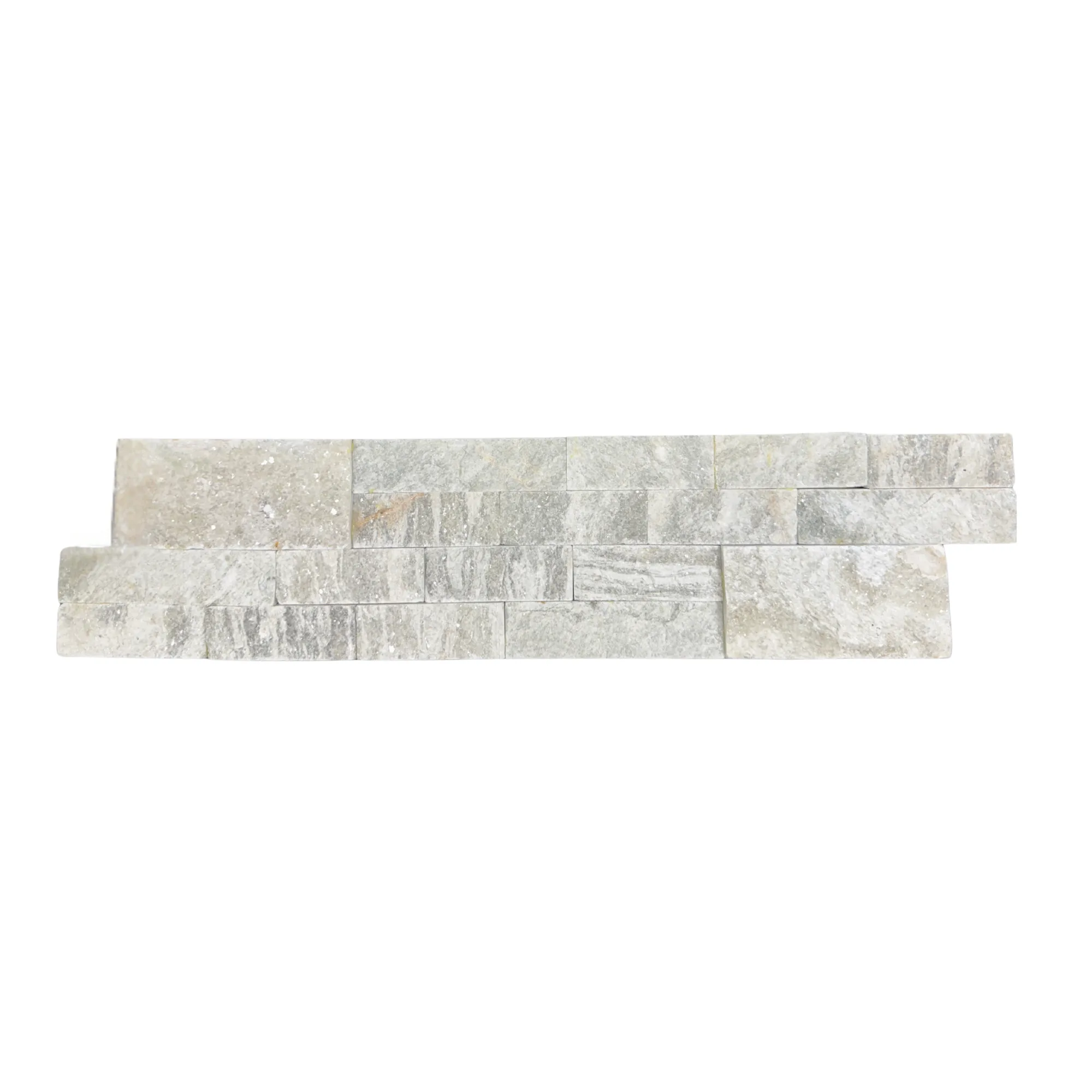 Aqua Grey Marble Split Face Ledger Panel - 6x24 Flat