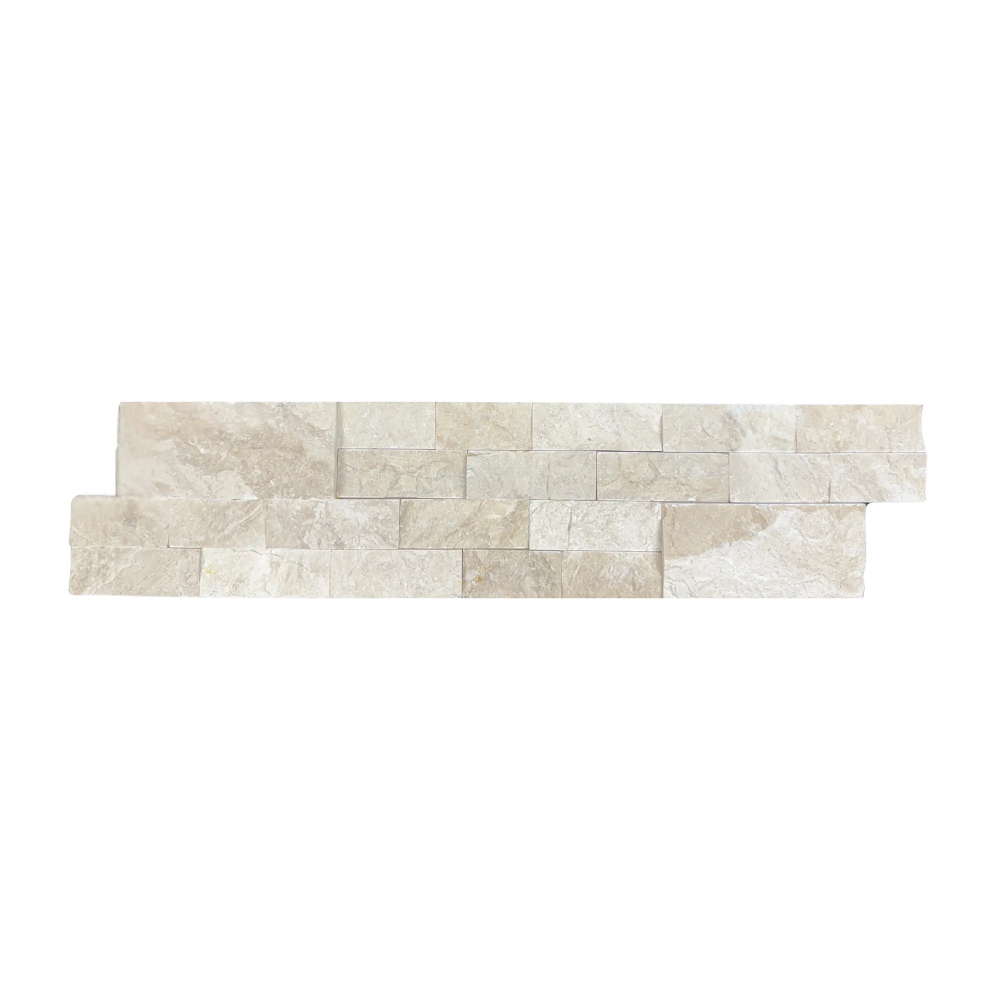 Royal Cream Marble Split Face Ledger Panel - 6x24 Flat