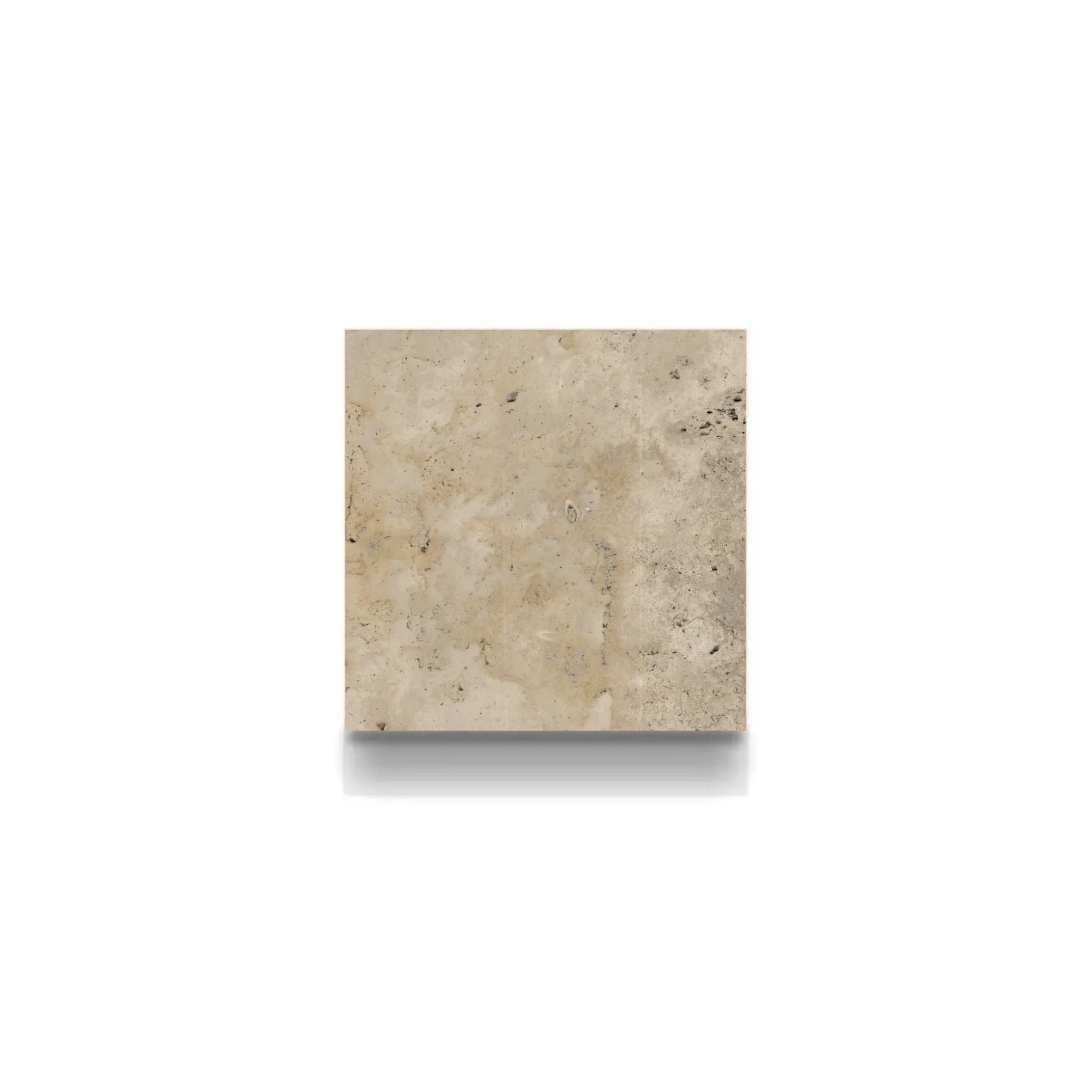 Antique Light Travertine Honed 6x6 3cm Modern Tumbled Paver